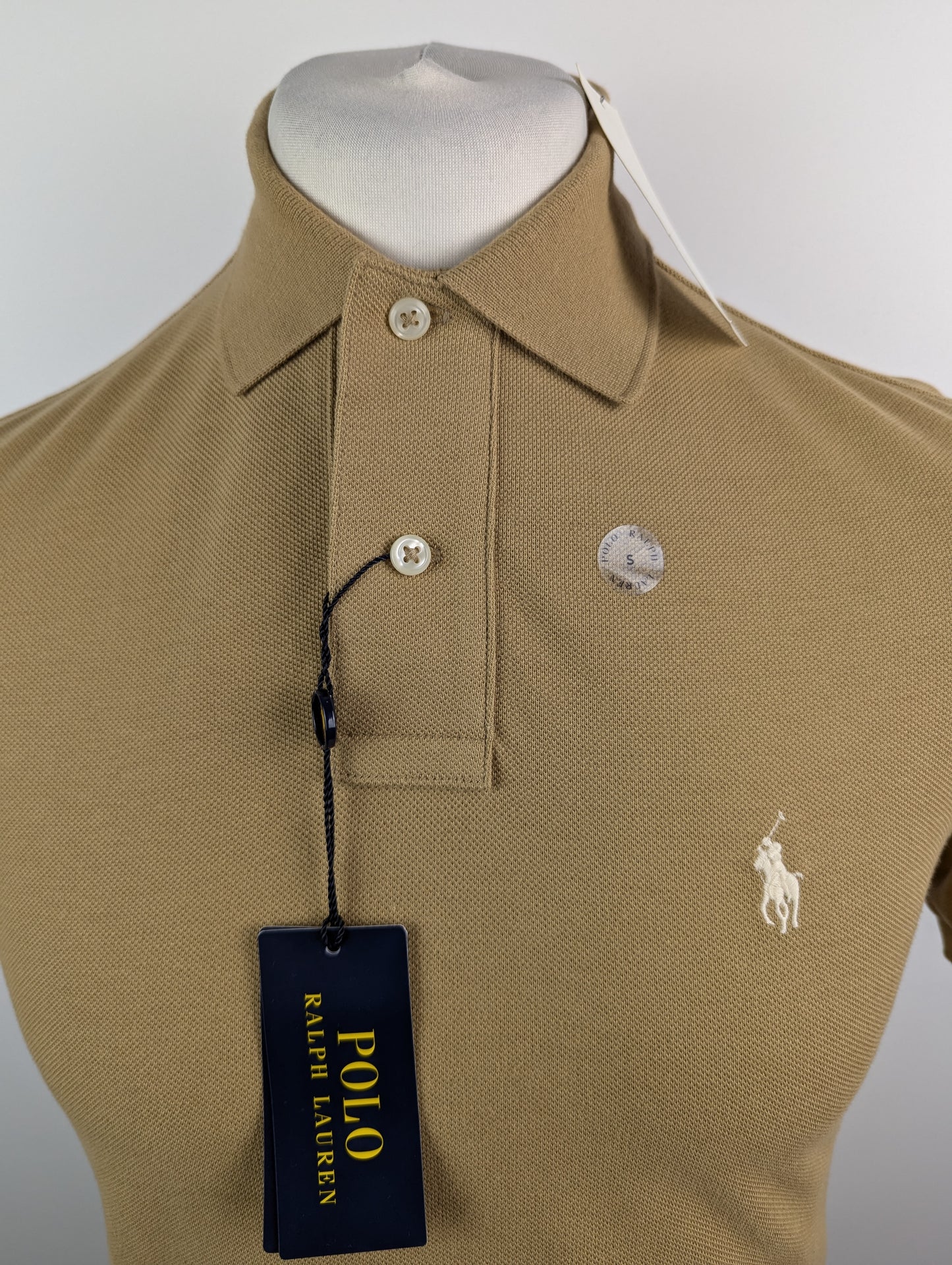 Polo Ralph Lauren The Iconic Mesh Custom Polo Shirt - Tan Beige / Brown