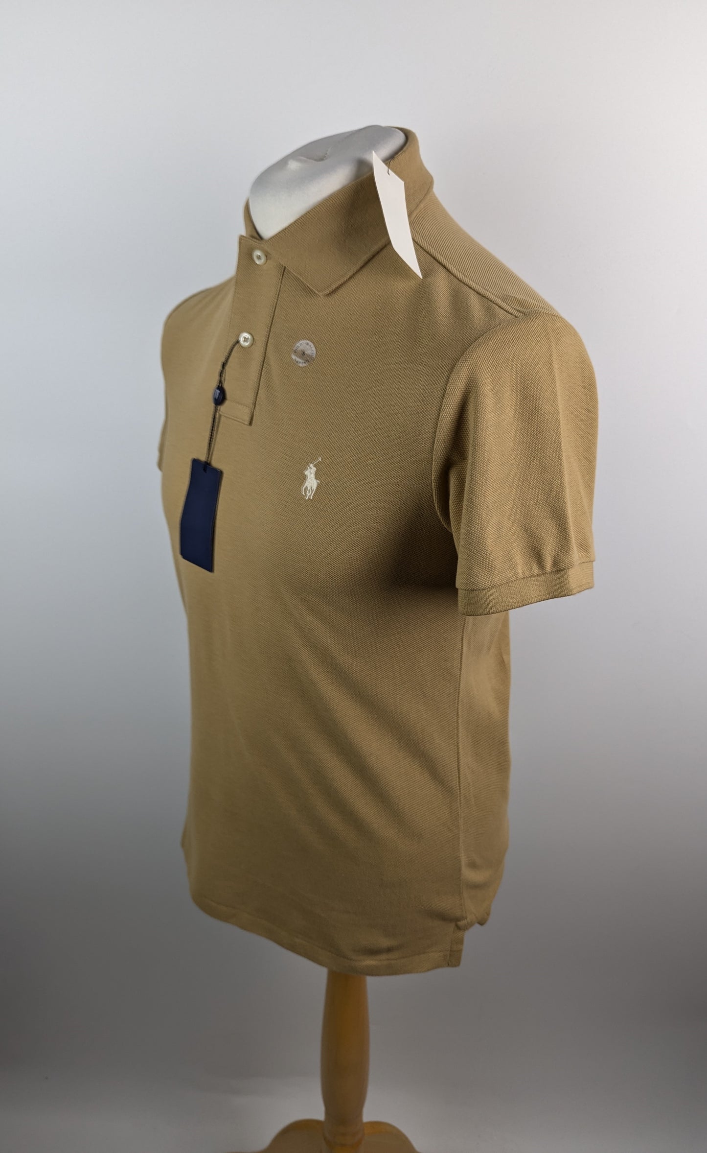Polo Ralph Lauren The Iconic Mesh Custom Polo Shirt - Tan Beige / Brown