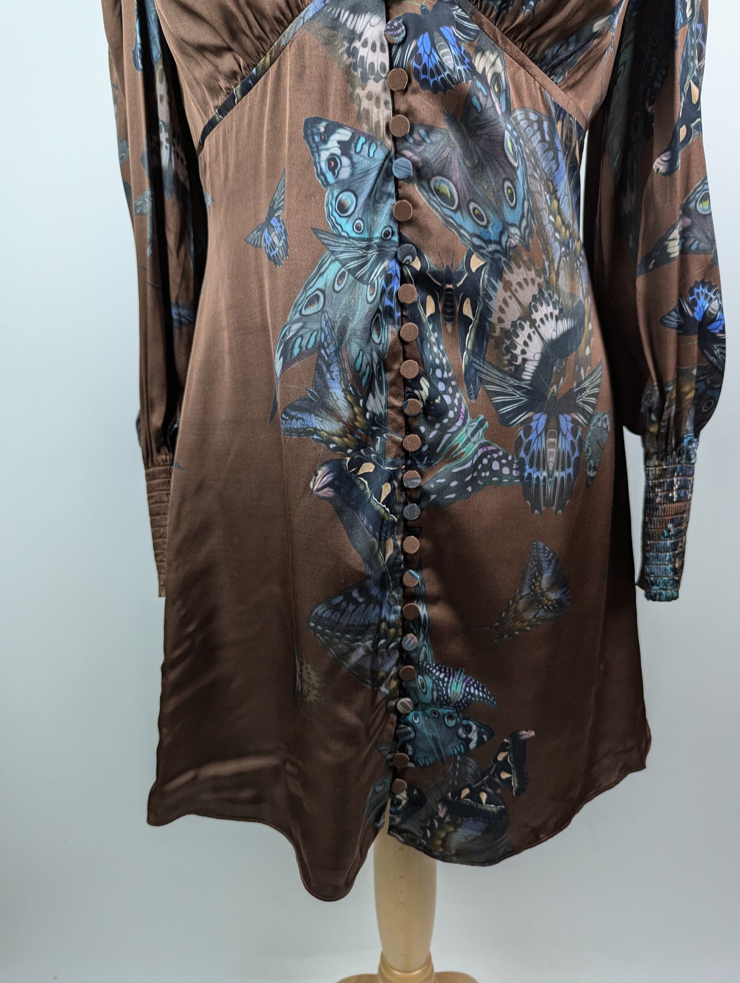 AllSaints Auden Lilly Dress - Coffee Brown