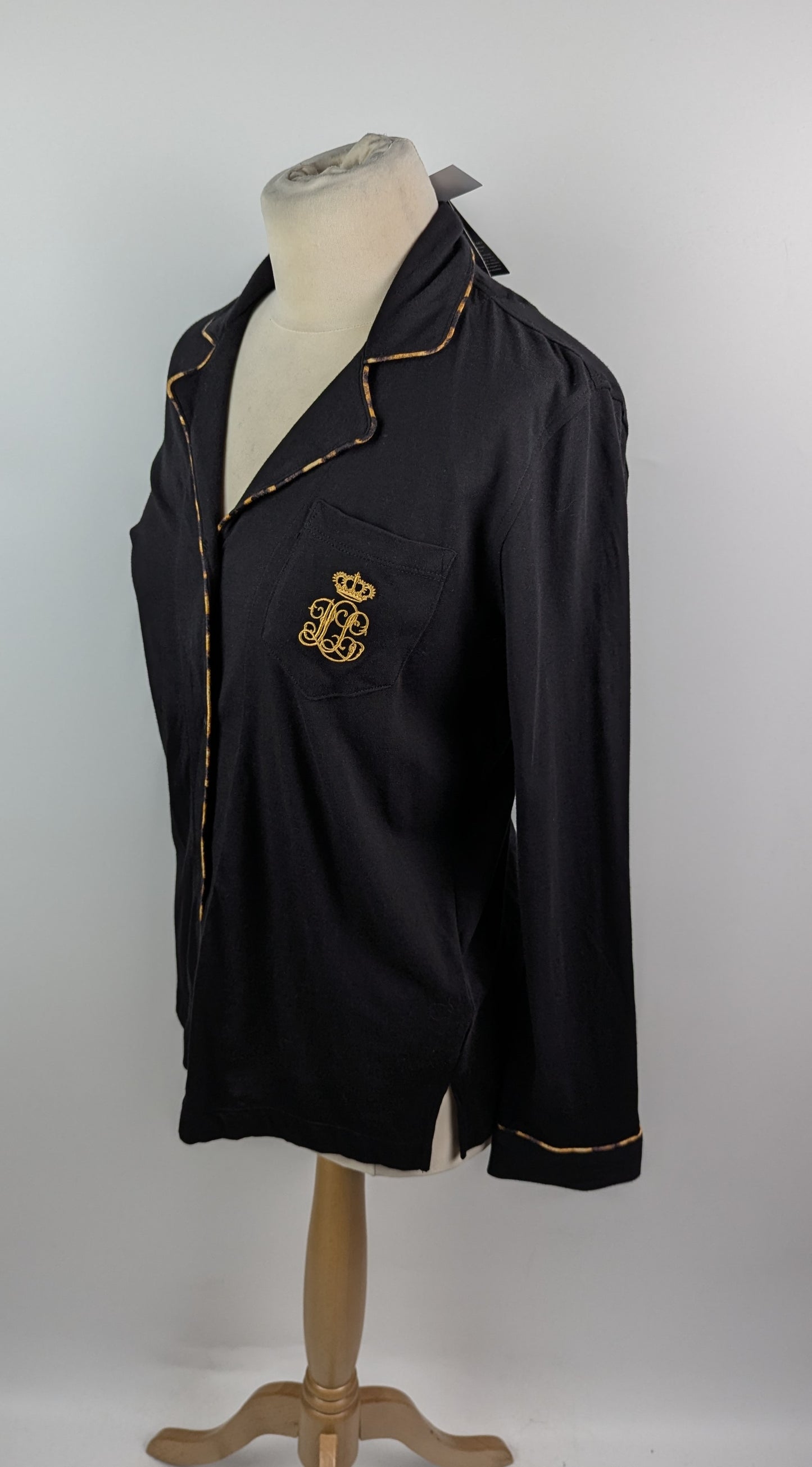 Lauren by Ralph Lauren Knit Pyjama Top - Black