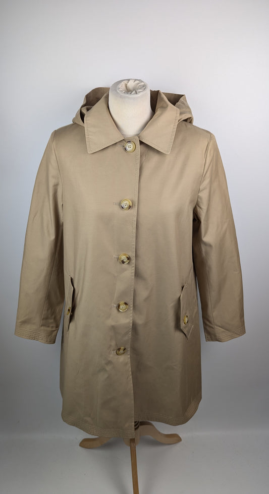 Lauren by Ralph Lauren Womens Hooded Balmacaan Coat - Birch Tan