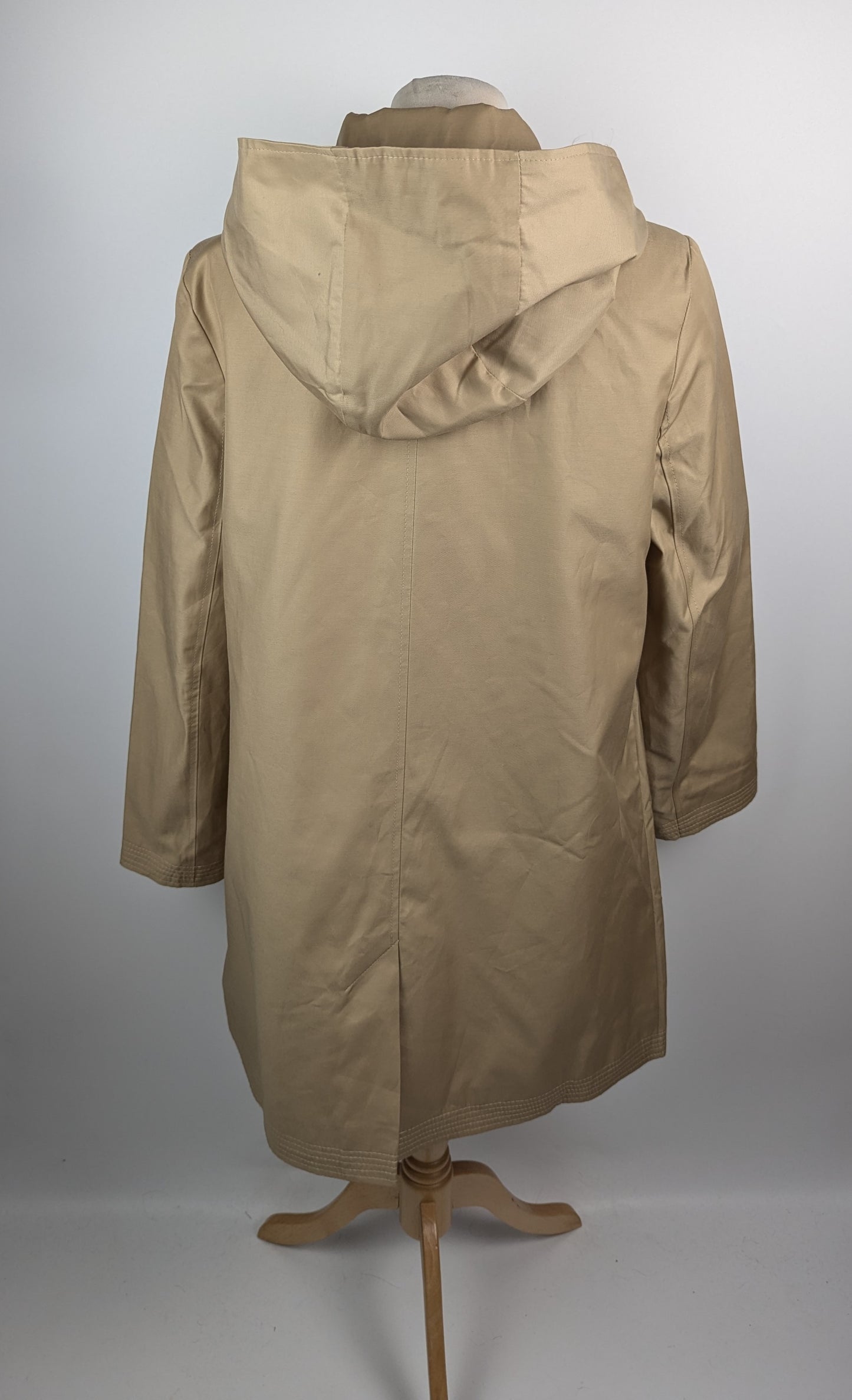 Lauren by Ralph Lauren Womens Hooded Balmacaan Coat - Birch Tan