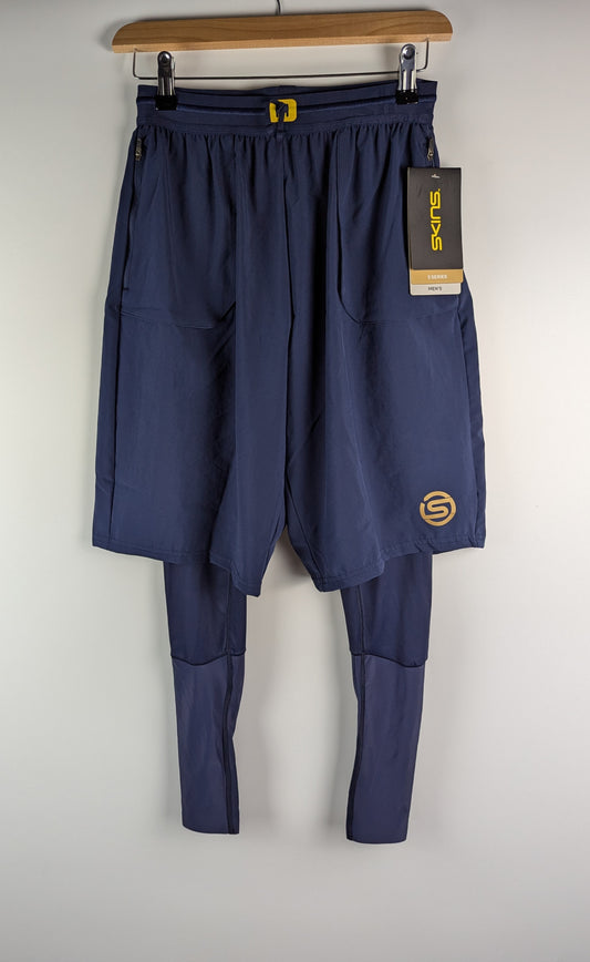 Skins Series 5 travel and recovery Tights Mens - Navy