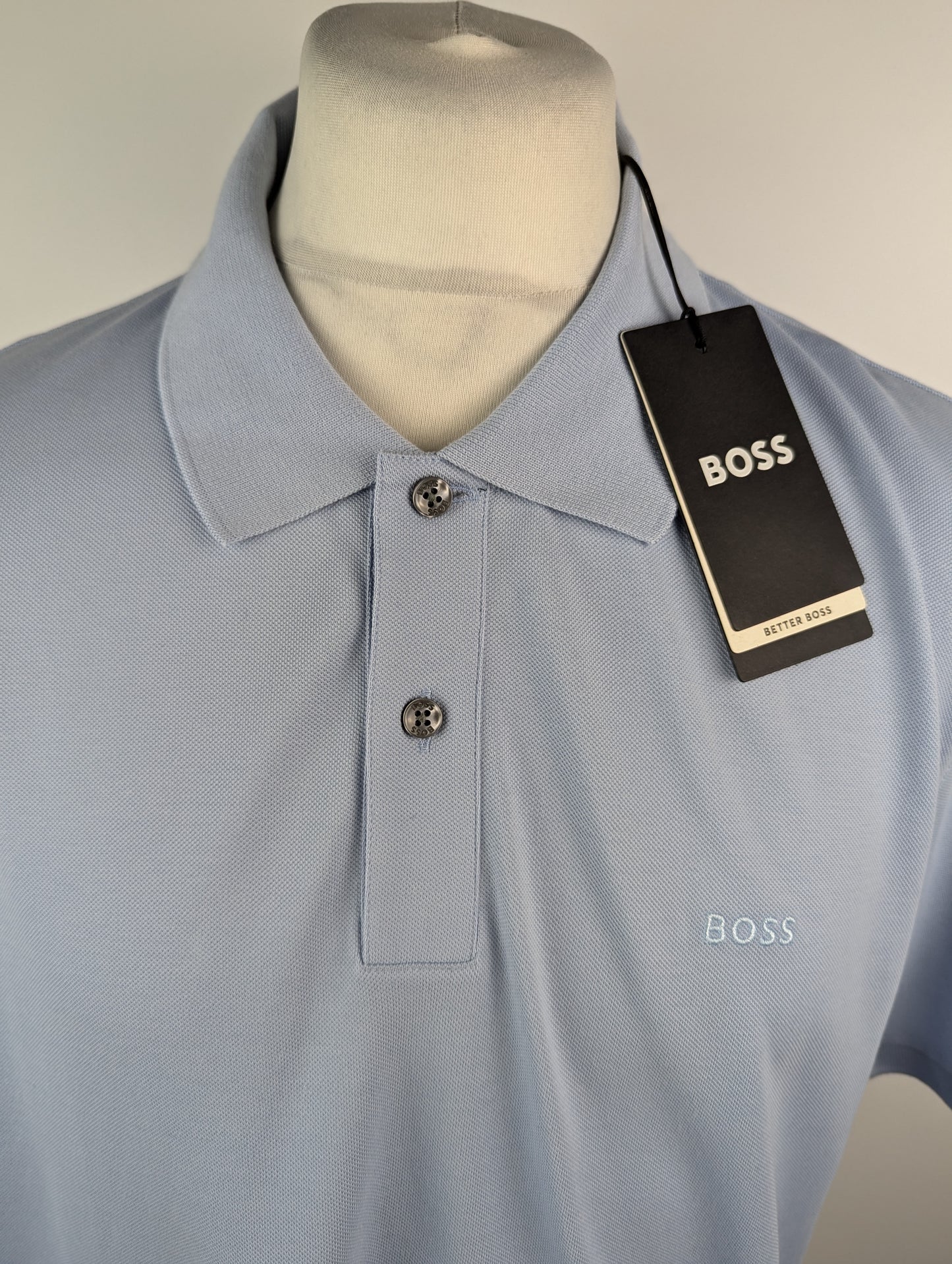 Boss Mens Pallas Polo Shirt - Pastel Blue