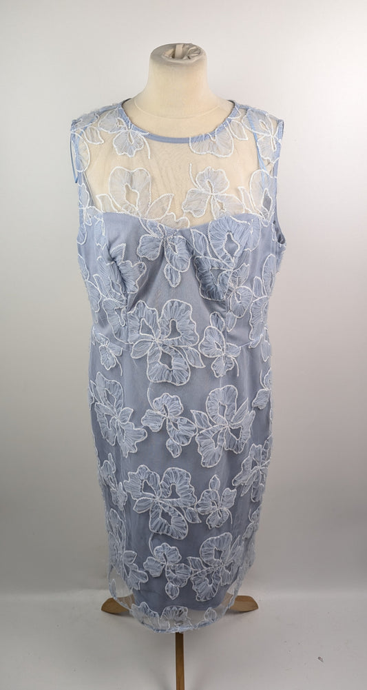 Gina Bacconi Elia embroidered dress - Blue
