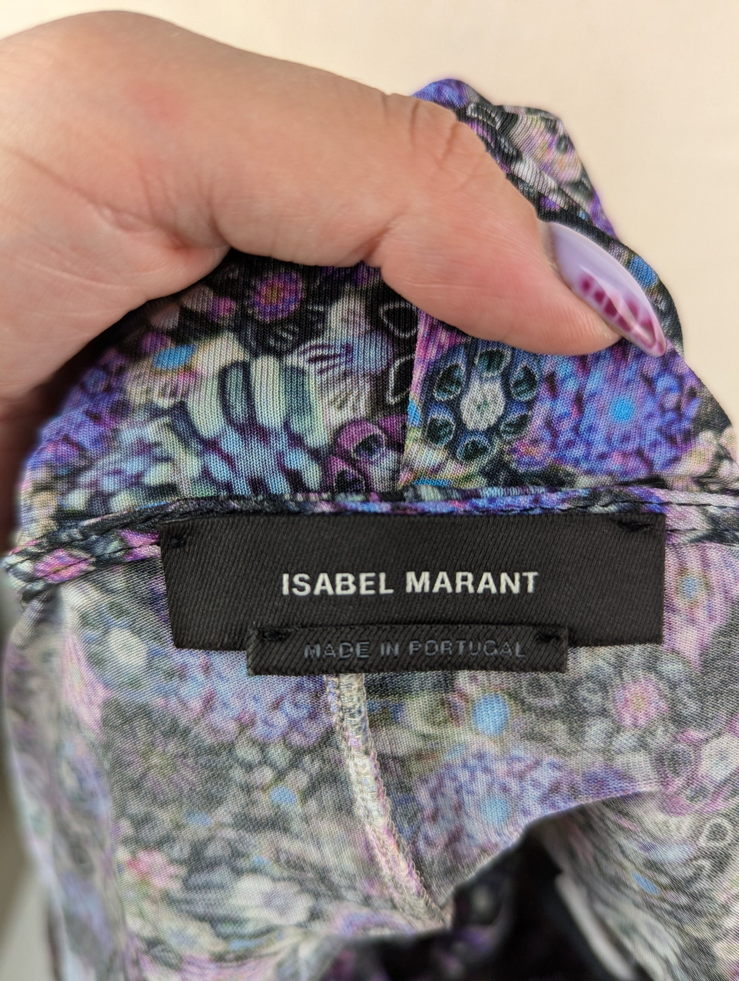Isabel Marant Jordana mini dress - Purple / Multi