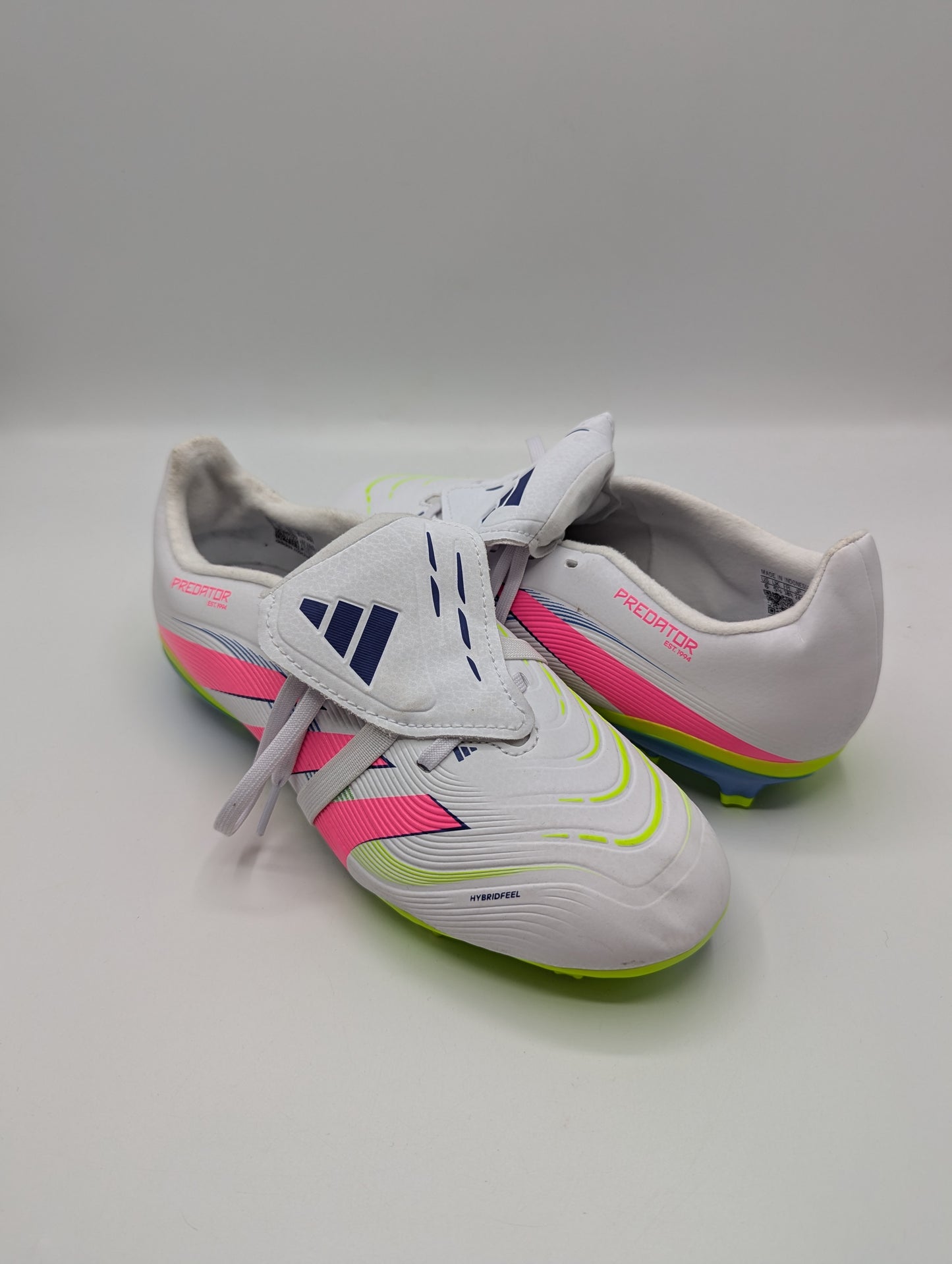Adidas Predator League Fold-Over Tongue Junior Firm Ground Football Boots - White / Multi