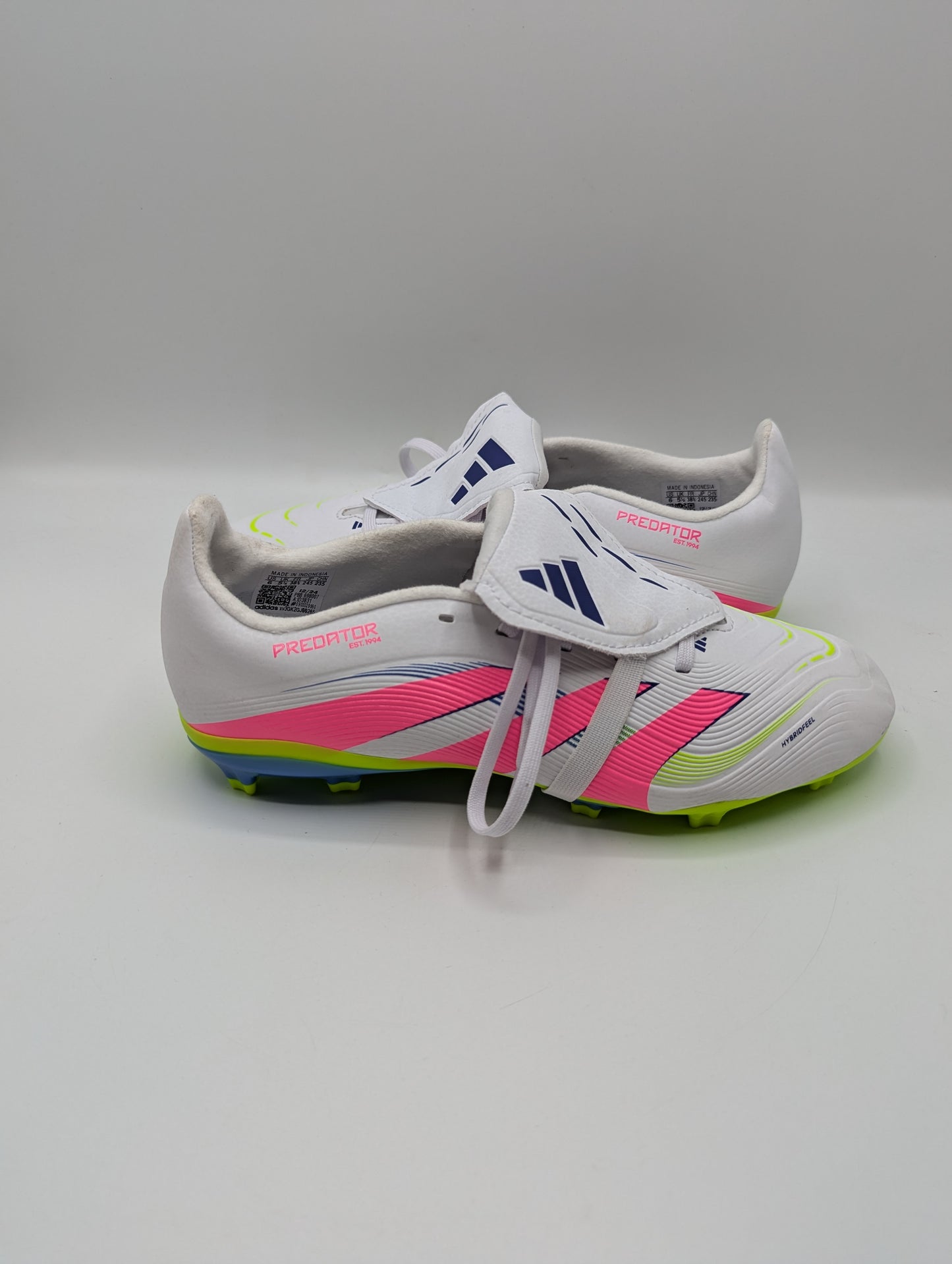 Adidas Predator League Fold-Over Tongue Junior Firm Ground Football Boots - White / Multi