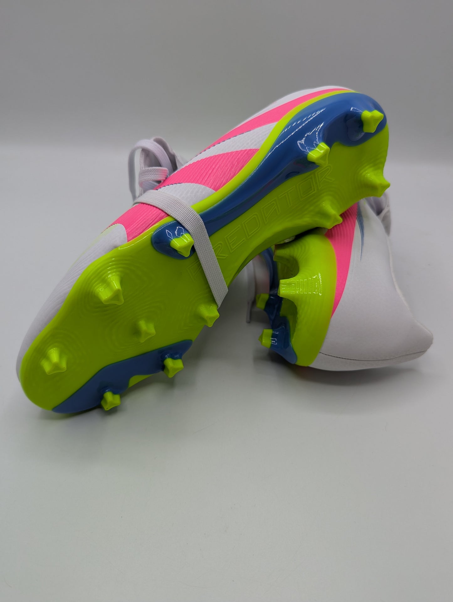 Adidas Predator League Fold-Over Tongue Junior Firm Ground Football Boots - White / Multi