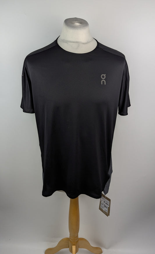 On Running Mens Performance Tee - Black / Grey