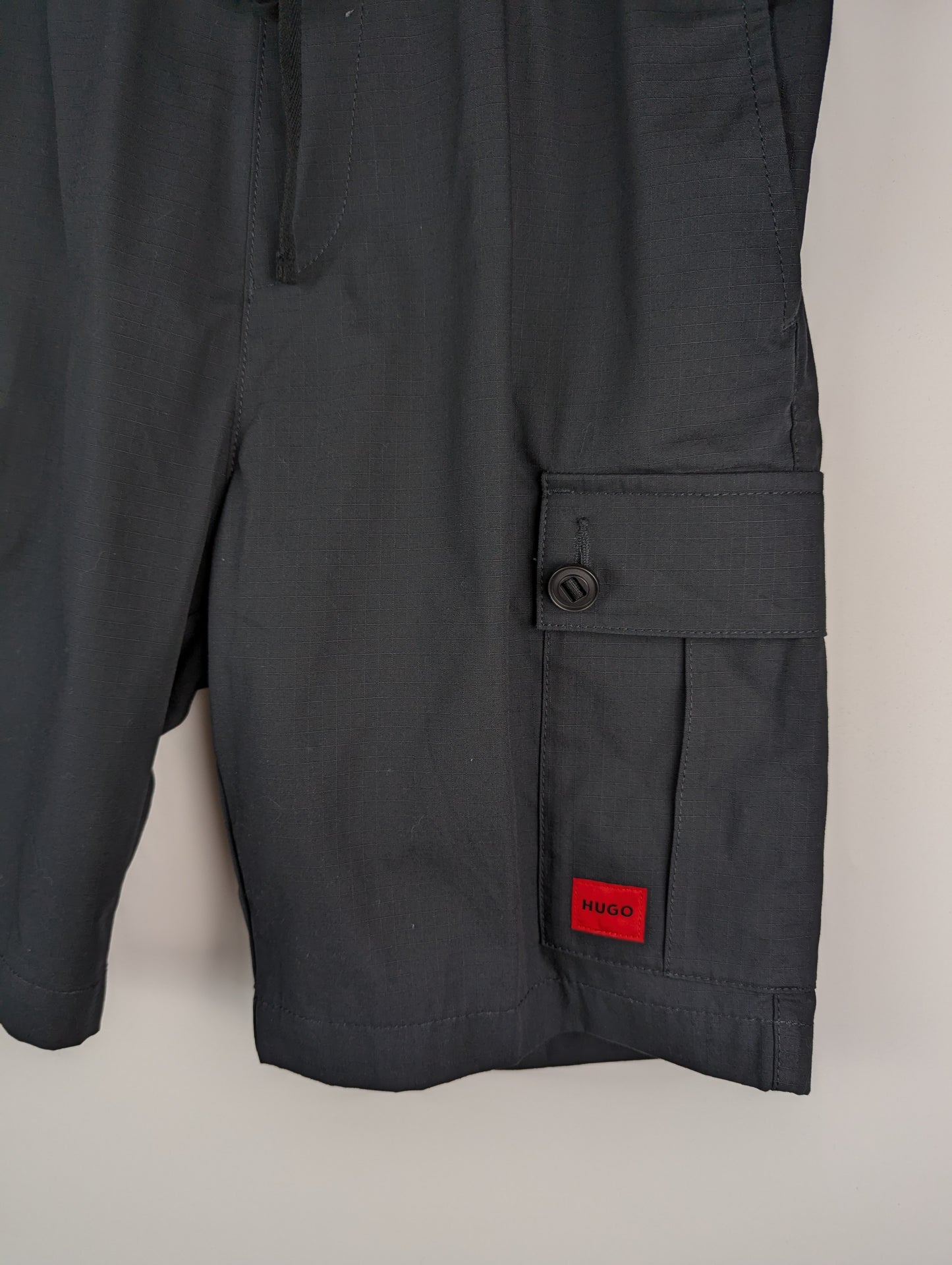 Hugo Garlio242 Mens Cargo Shorts - Black