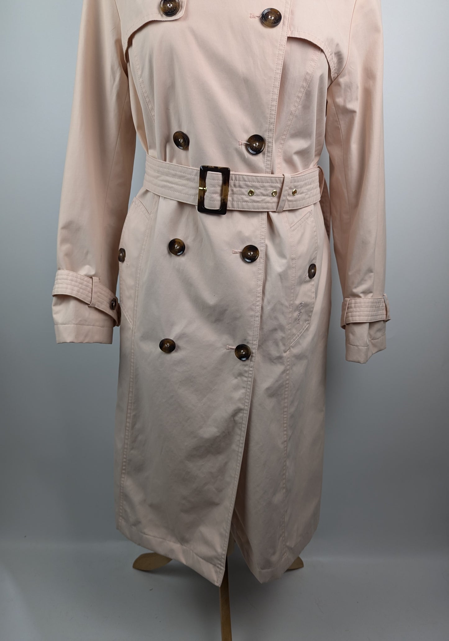 BARBOUR Beal Ladies Showerproof Trench Coat - Primrose Pink