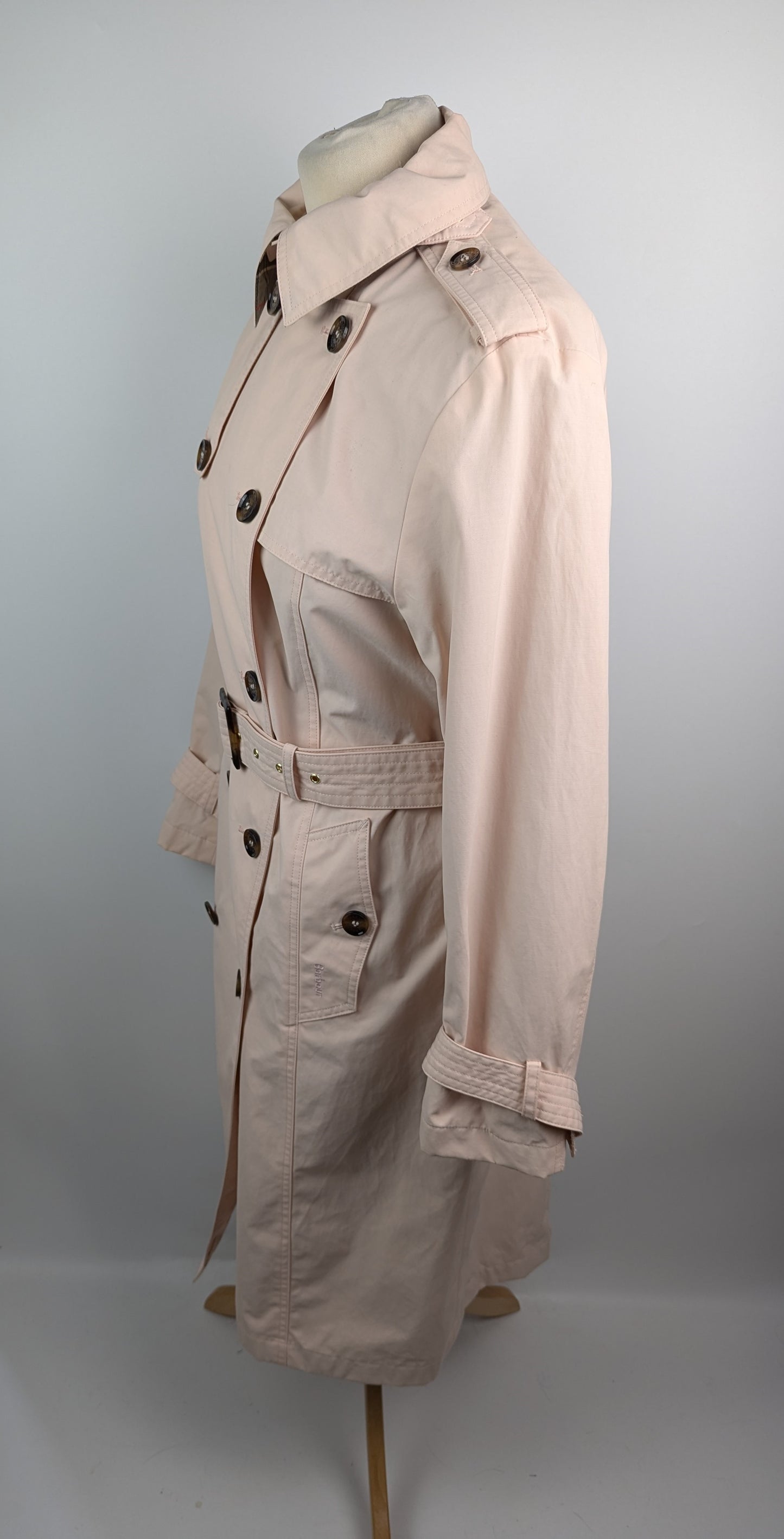 BARBOUR Beal Ladies Showerproof Trench Coat - Primrose Pink