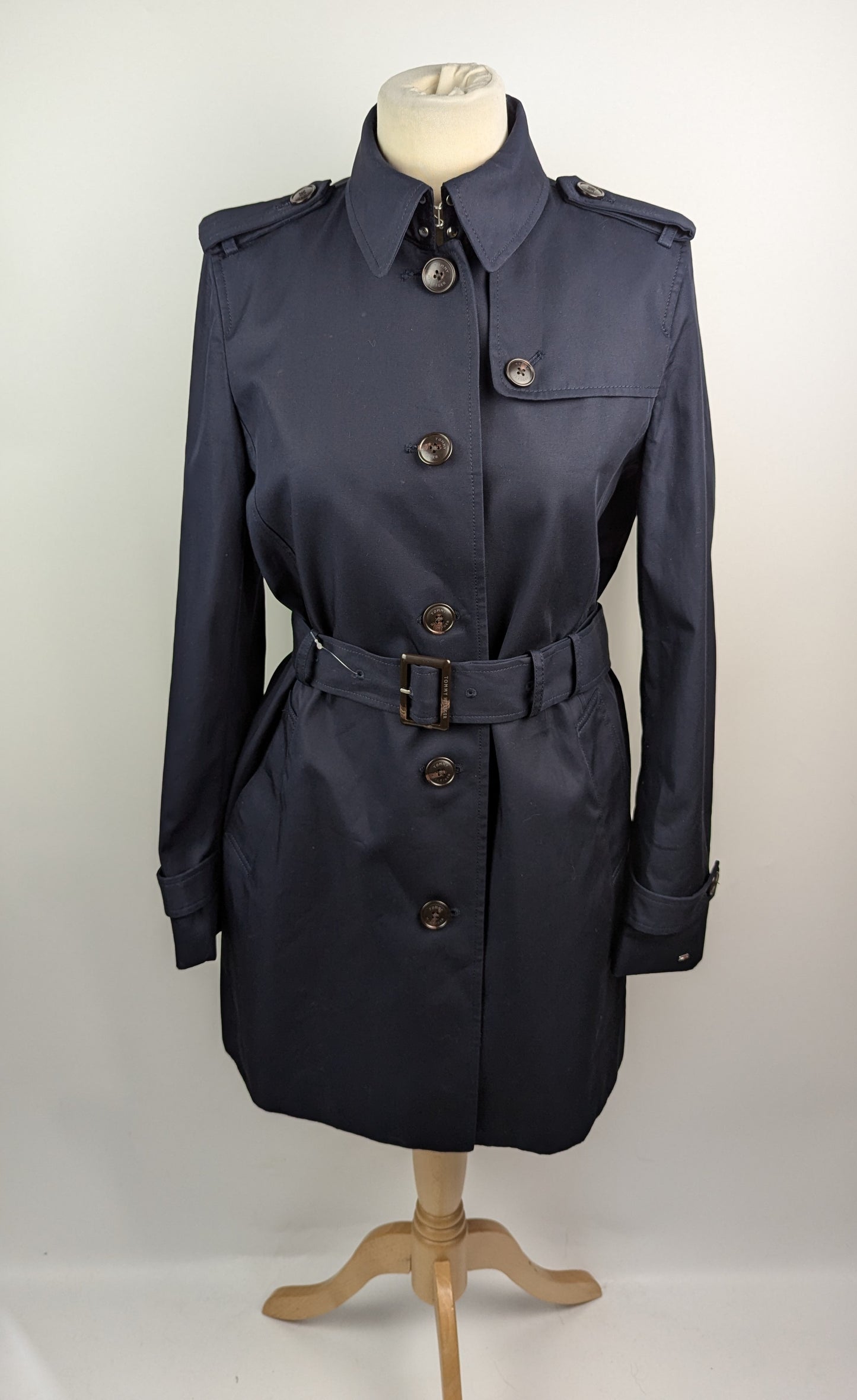 Tommy Hilfiger Womens Heritage Trench Coat - Midnight Blue