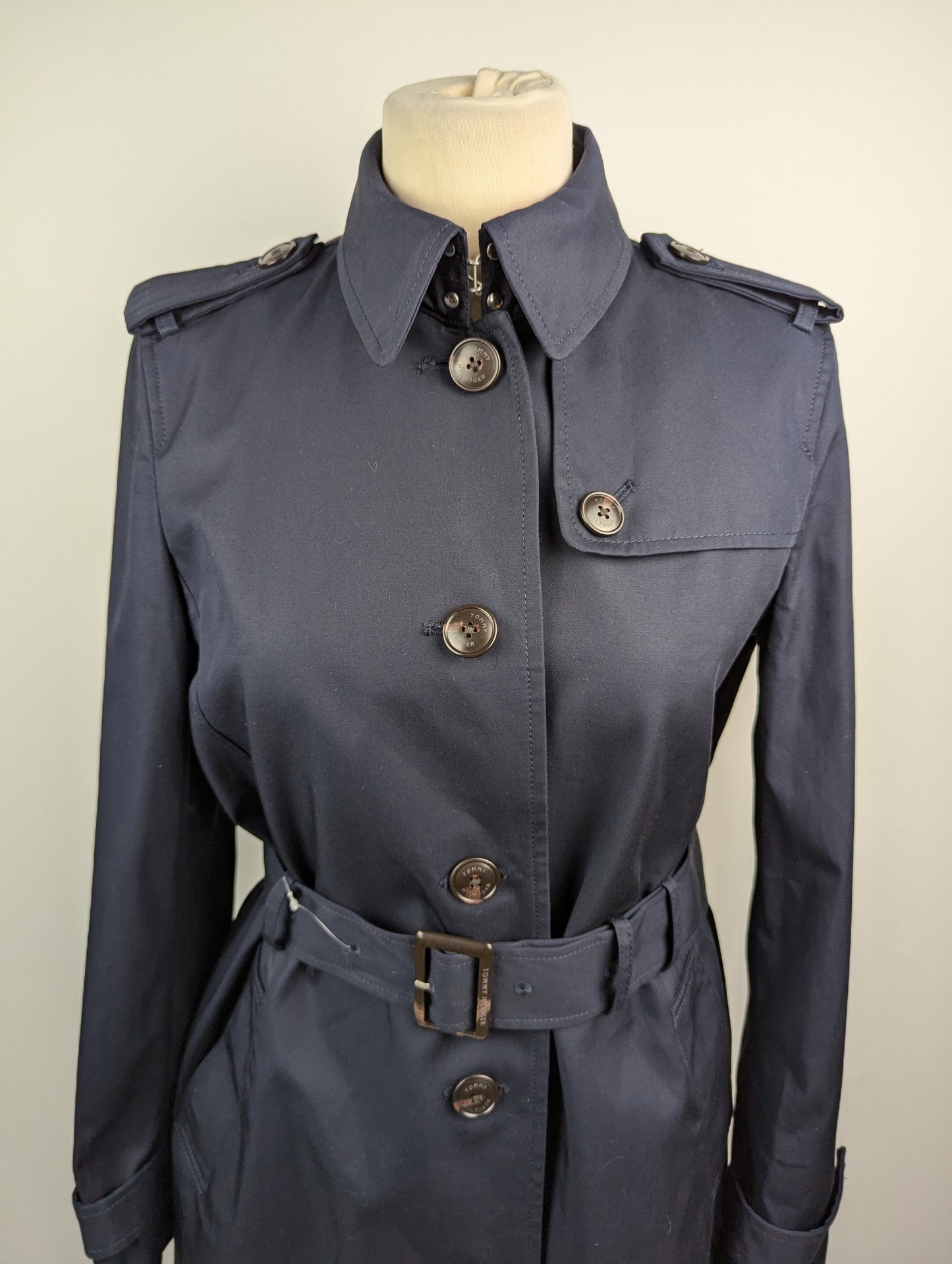 Tommy Hilfiger Womens Heritage Trench Coat - Midnight Blue
