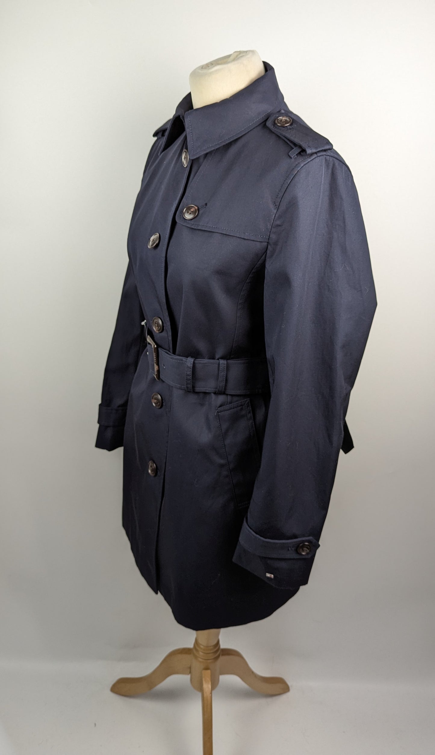 Tommy Hilfiger Womens Heritage Trench Coat - Midnight Blue