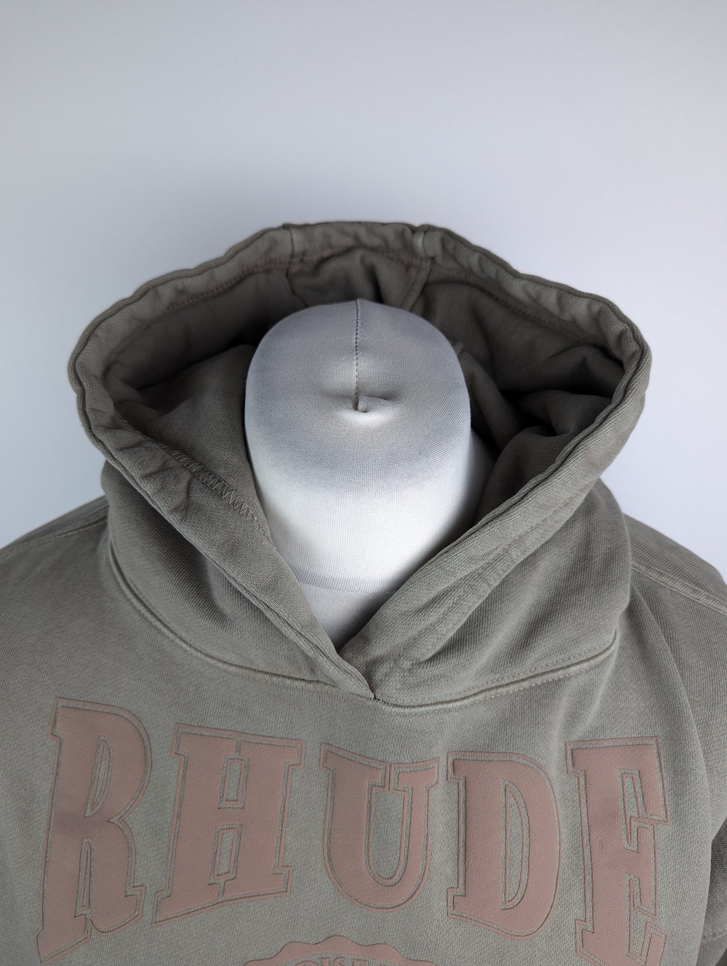 RHUDE Cropped Desert Valley Hoodie Mens - Elephant Green
