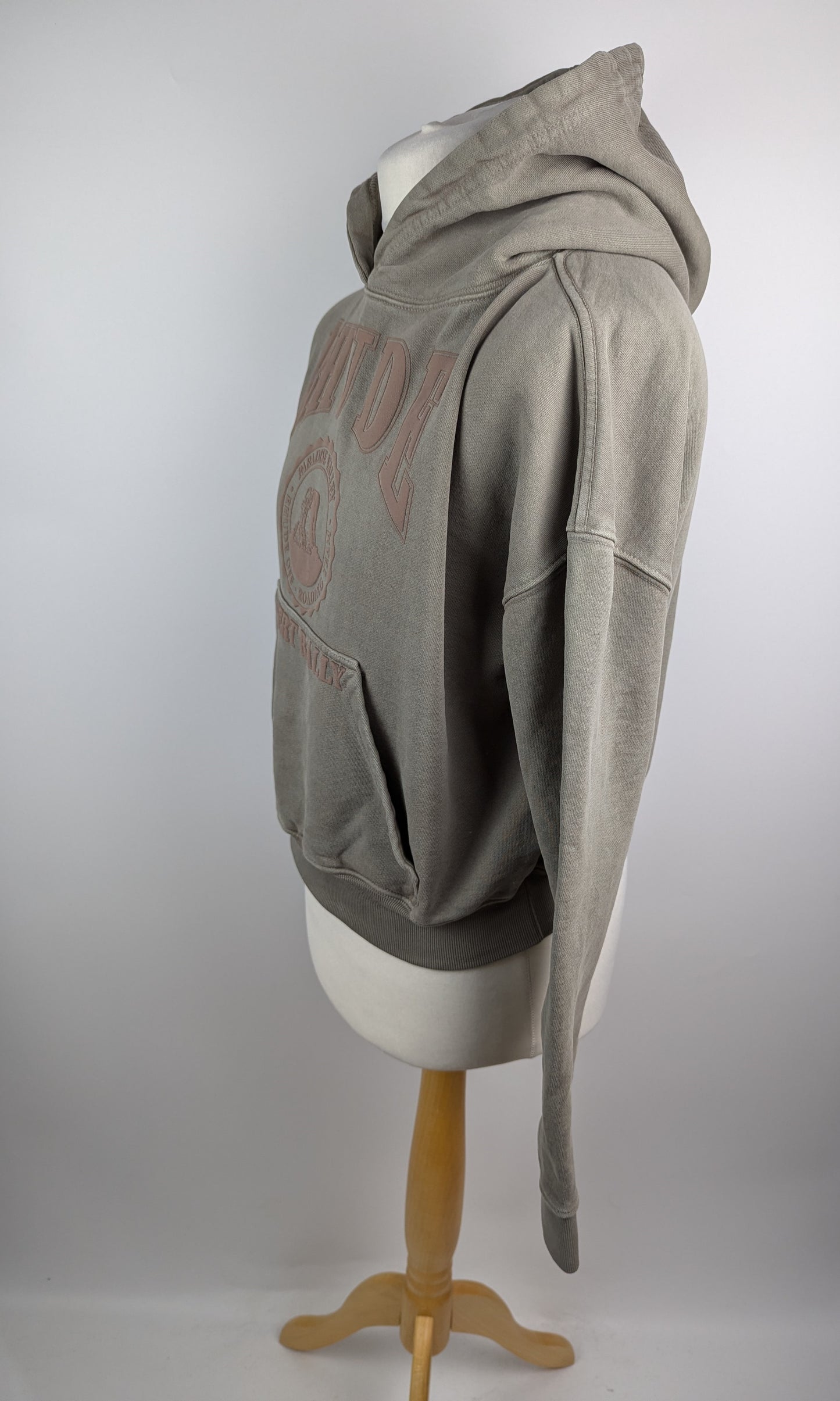 RHUDE Cropped Desert Valley Hoodie Mens - Elephant Green