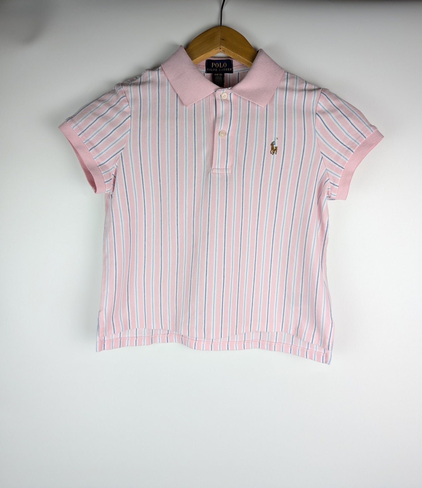 Polo Ralph Lauren Junior Kids Polo Shirt - Light Pink / Blue