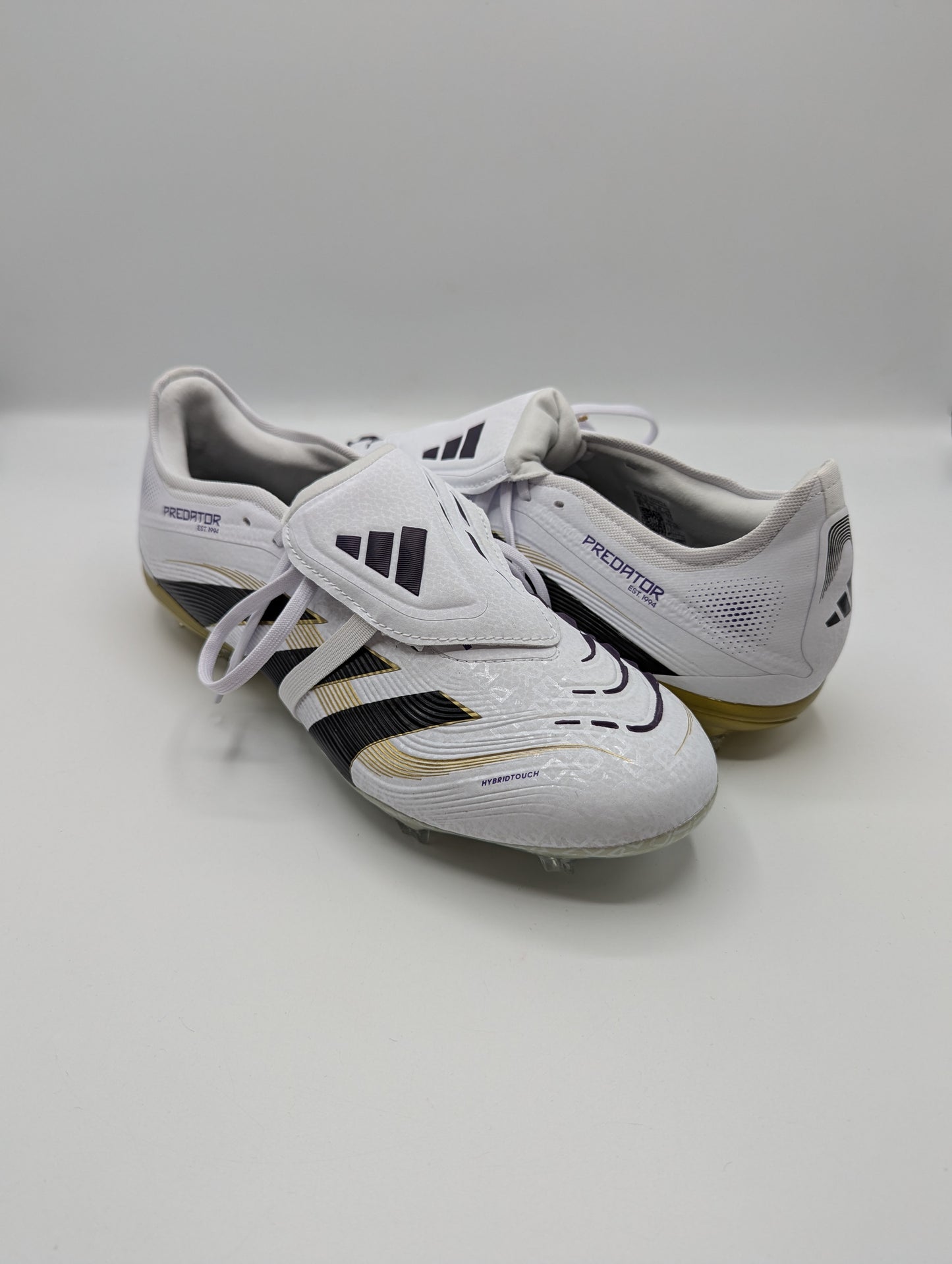 adidas Predator Pro Fold-Over Tongue Firm Ground Football Boots - White / Gold / Black