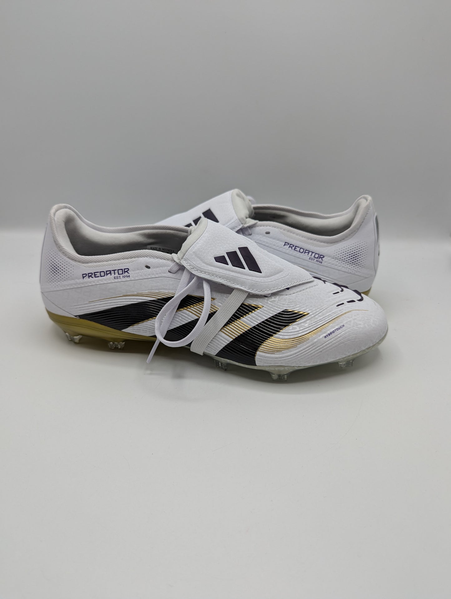 adidas Predator Pro Fold-Over Tongue Firm Ground Football Boots - White / Gold / Black