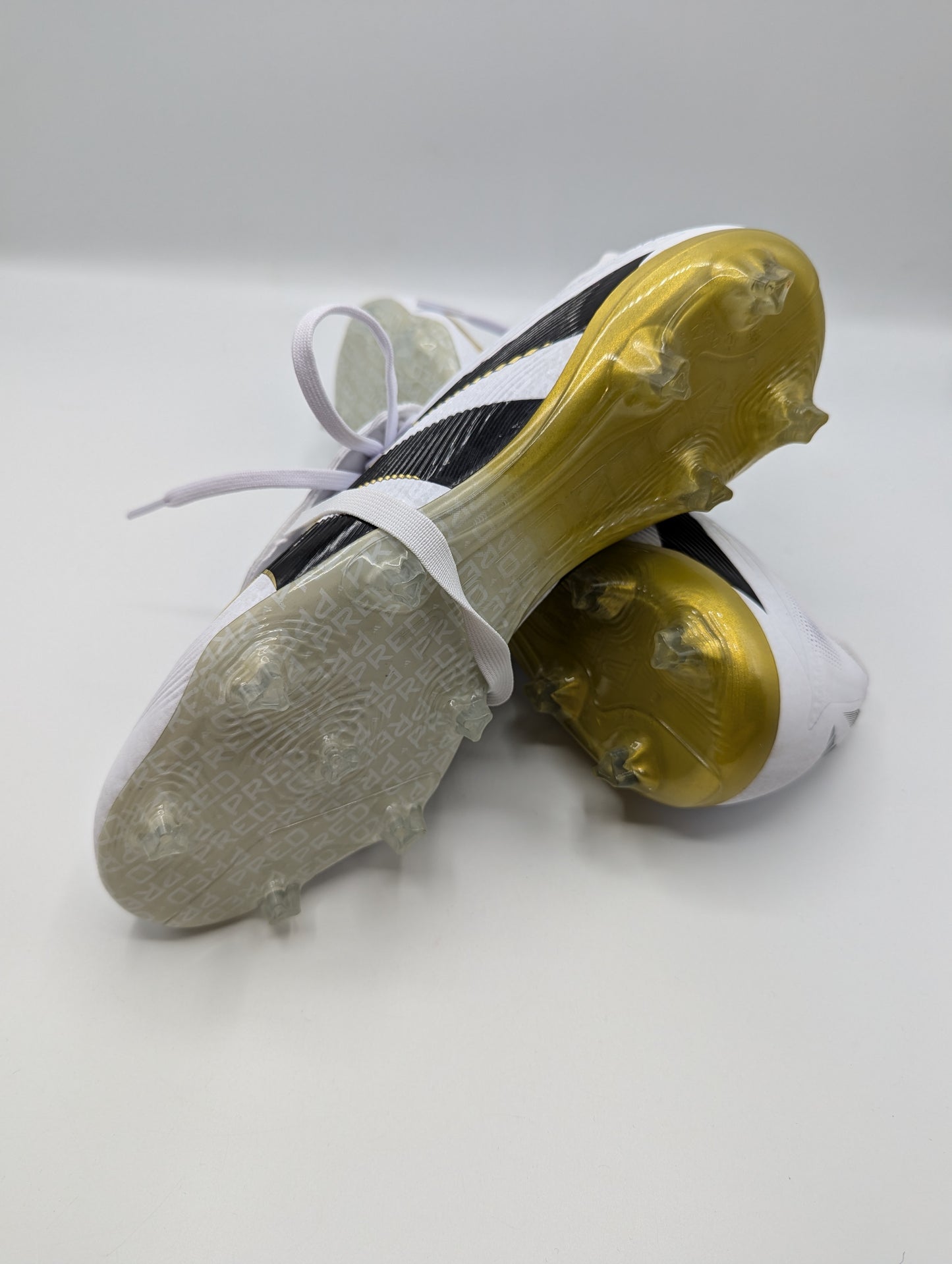 adidas Predator Pro Fold-Over Tongue Firm Ground Football Boots - White / Gold / Black