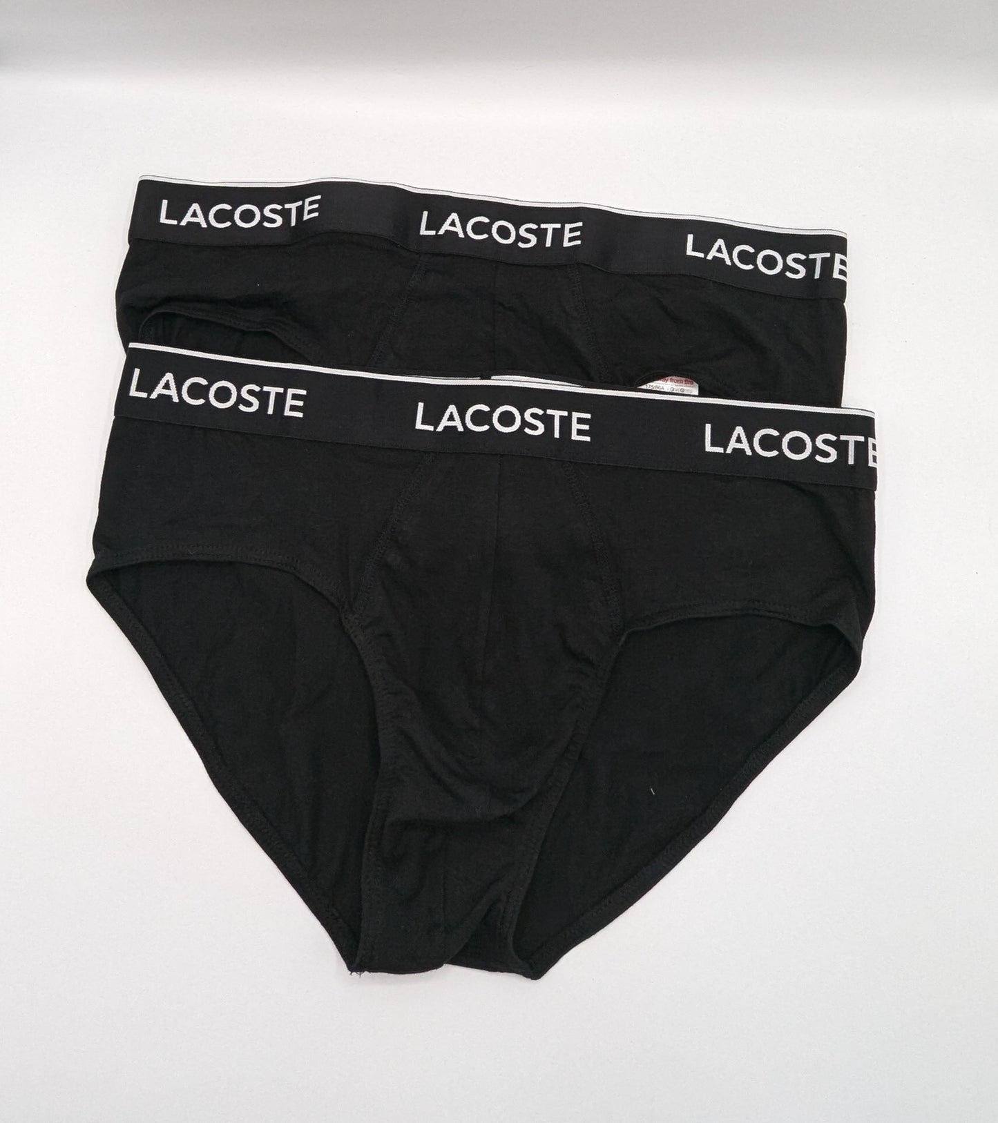 Lacoste Mens 2 Pack Briefs - Black