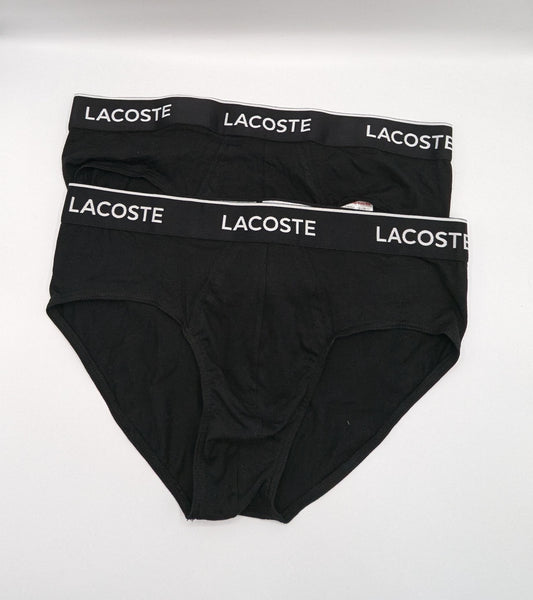 Lacoste Mens 2 Pack Briefs - Black
