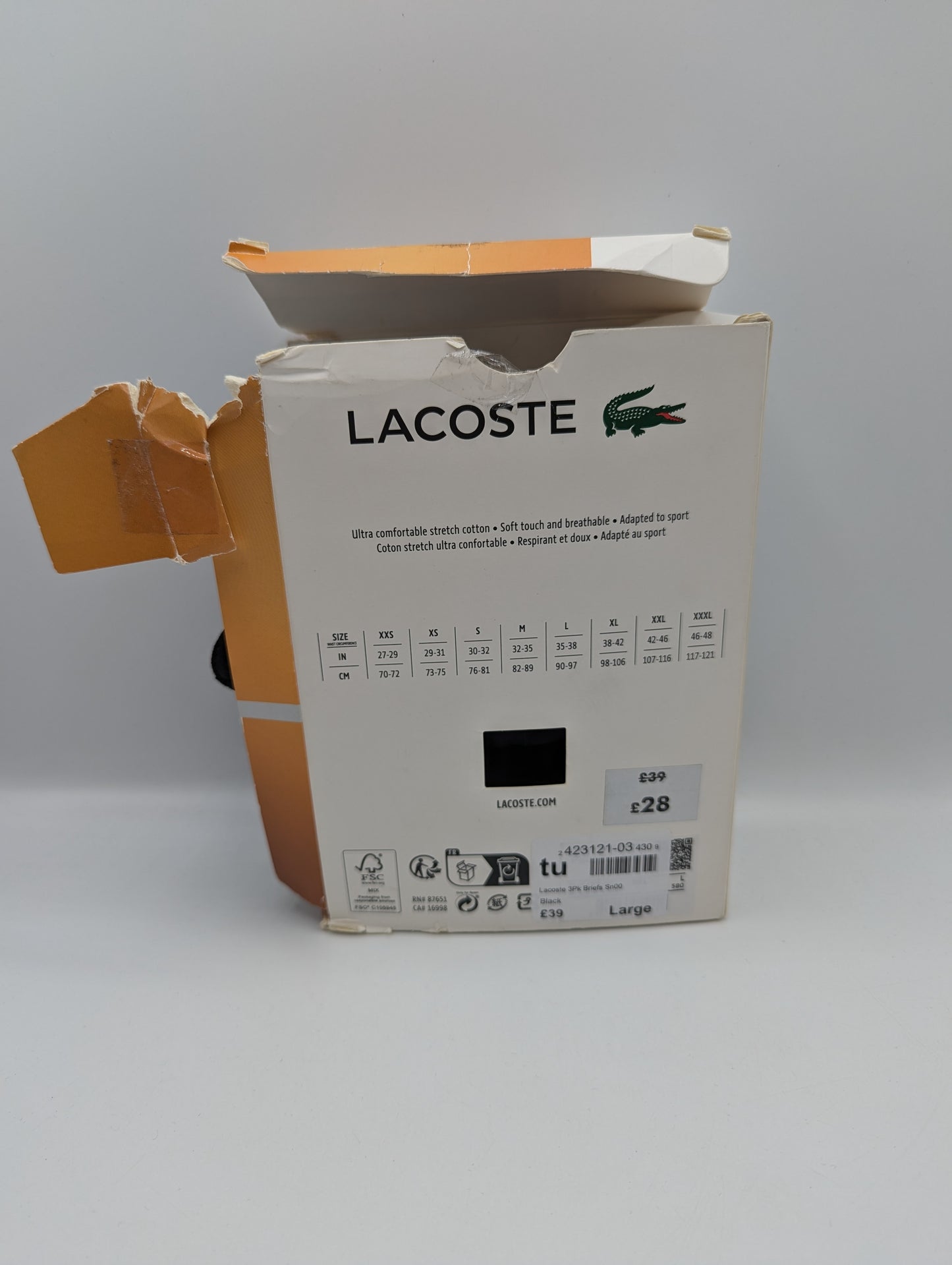 Lacoste Mens 2 Pack Briefs - Black