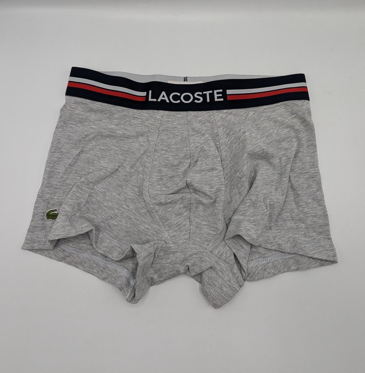 Lacoste 3 Pack of Logo Trunks Mens - Grey / Navy