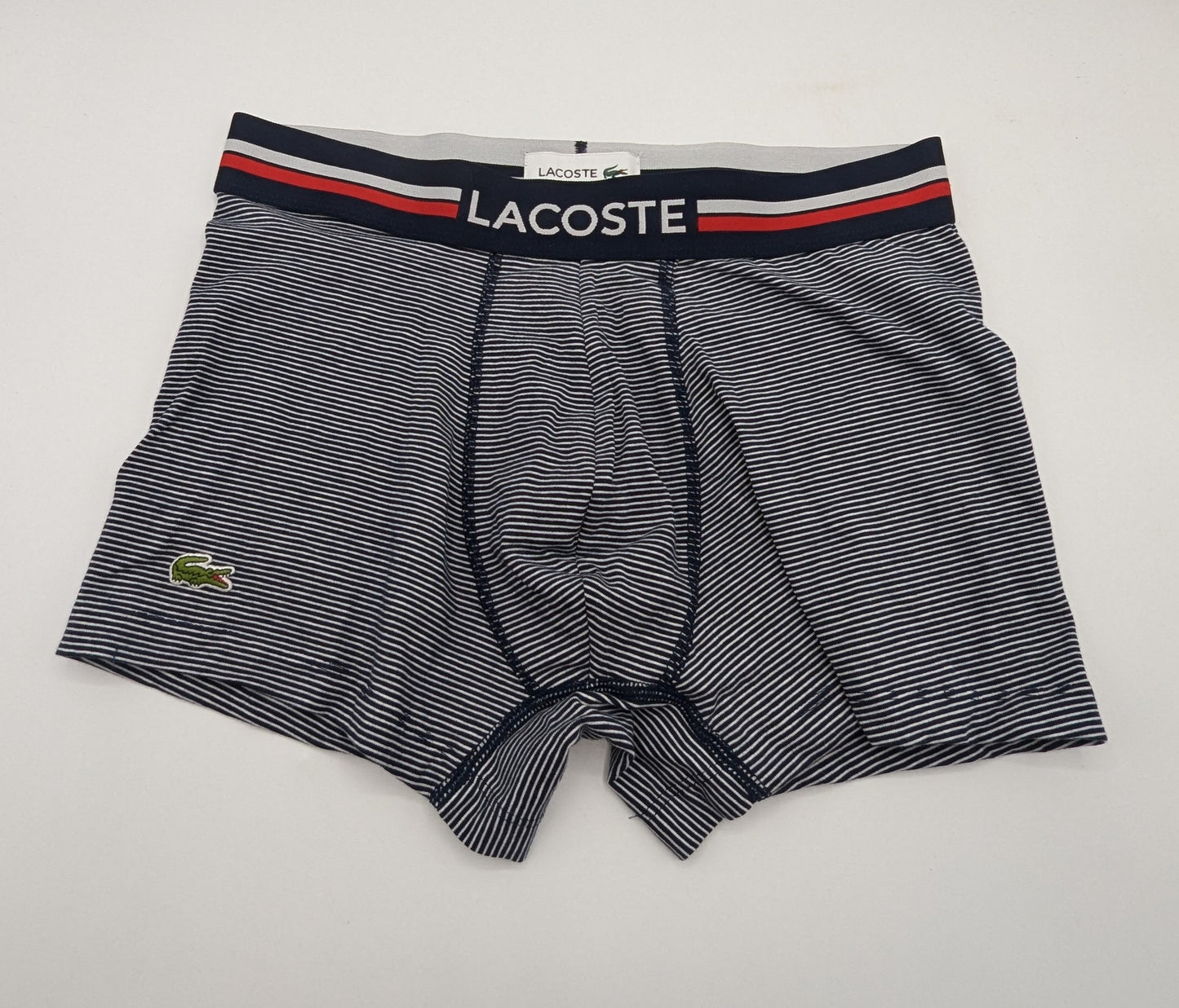Lacoste 3 Pack of Logo Trunks Mens - Grey / Navy