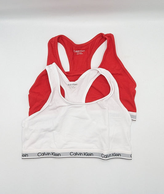 Calvin Klein 2-Pack Bra Juniors Girls - Red / White