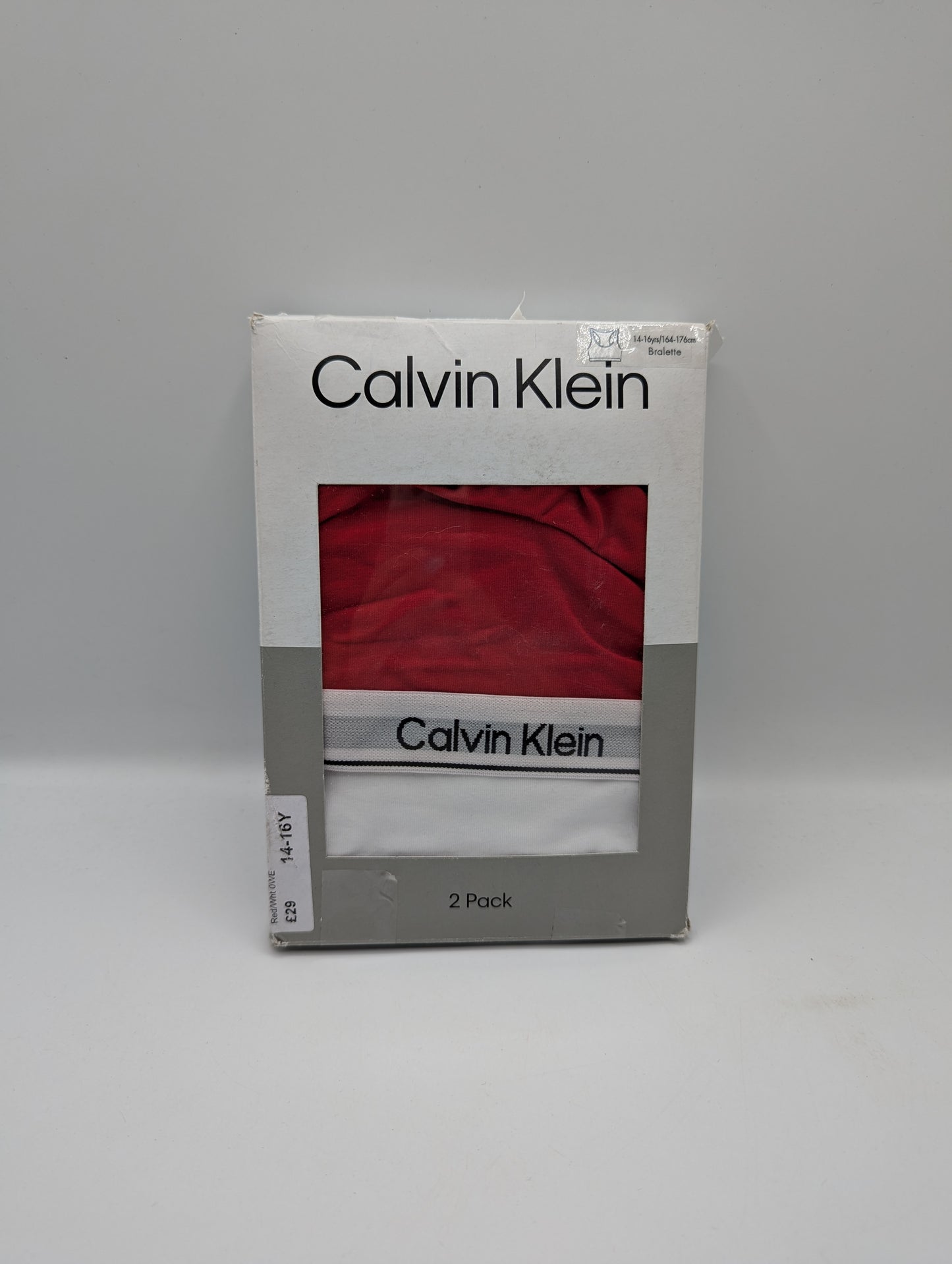 Calvin Klein 2-Pack Bra Juniors Girls - Red / White