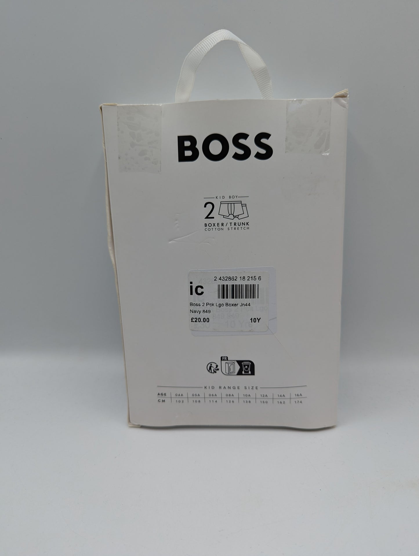 Boss 2 Pack Logo Boxers Junior - Navy
