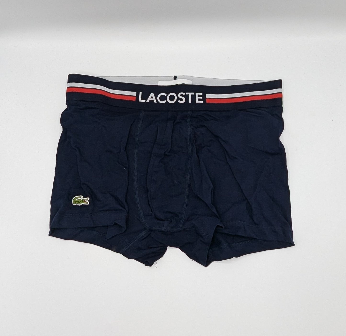 Lacoste 2 Pack of Logo Trunks Mens - White / Navy