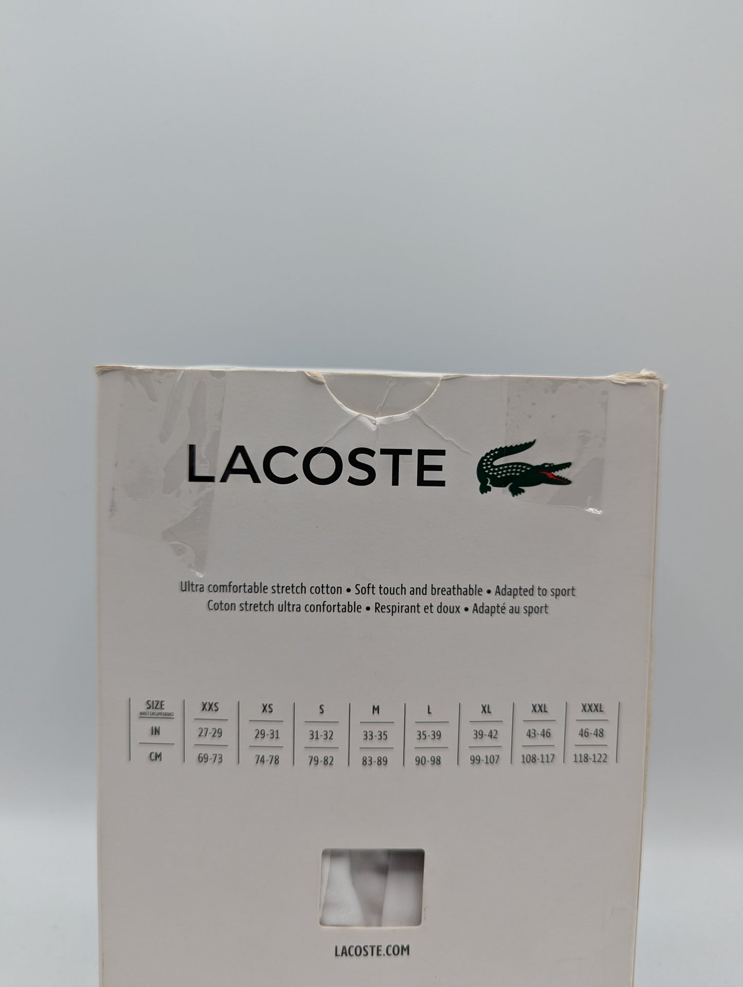 Lacoste 2 Pack of Logo Trunks Mens - White / Navy