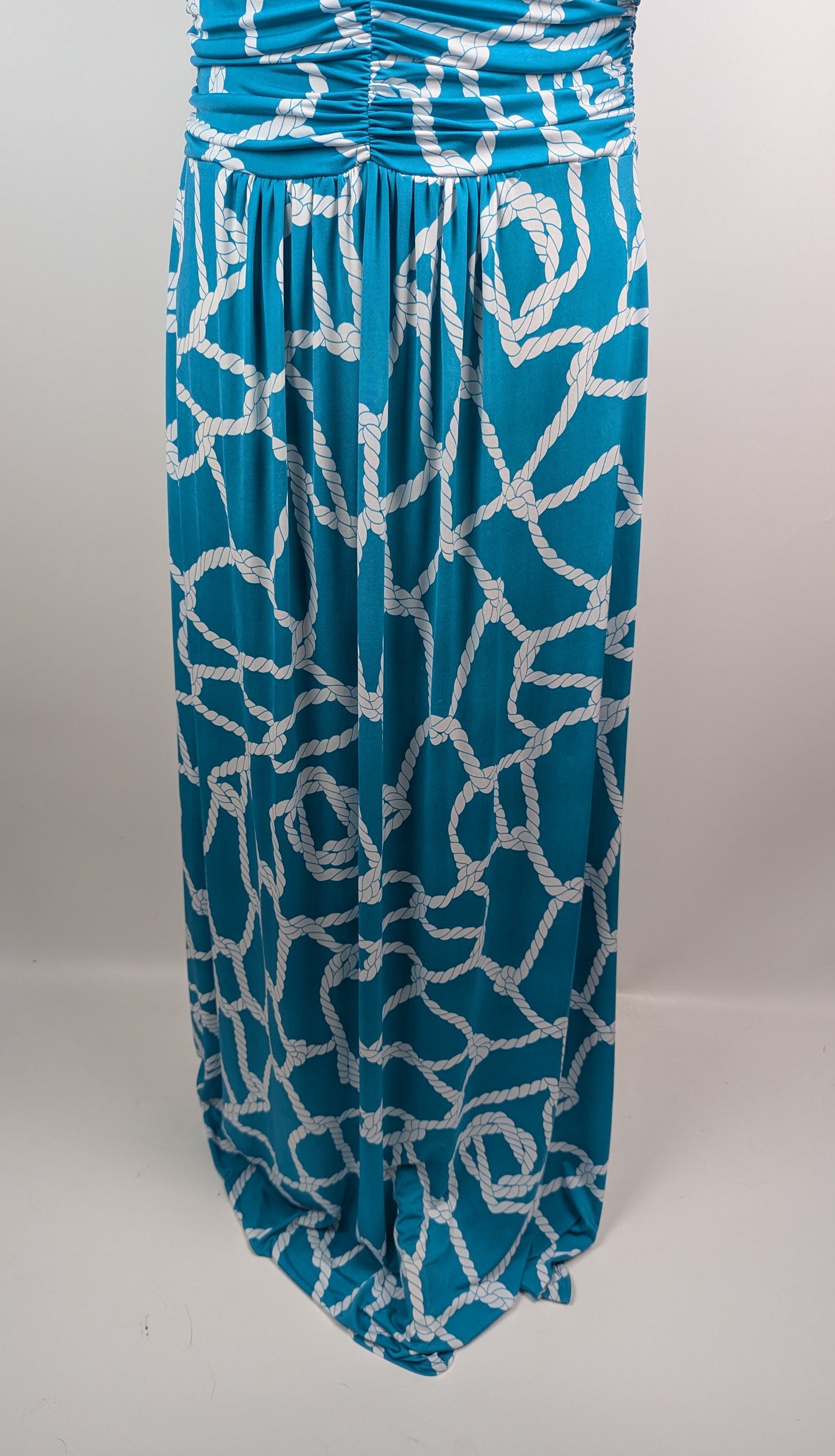 Gina Bacconi Maylin Jersey Dress - Blue / White