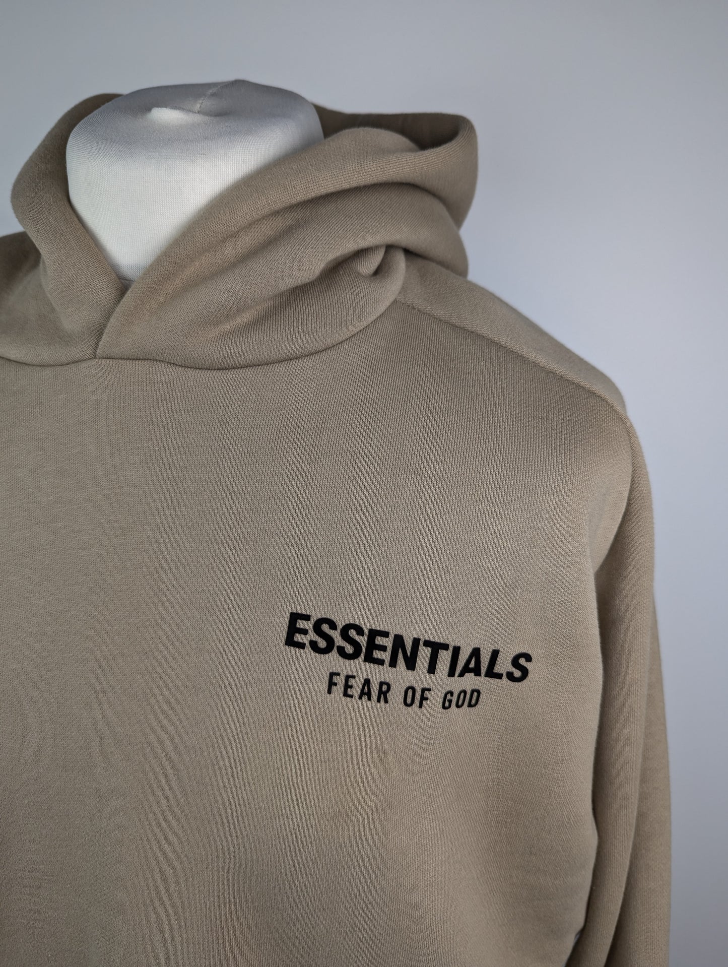 Fear of God Essentials Back Logo Over The Head Hoodie - Beige