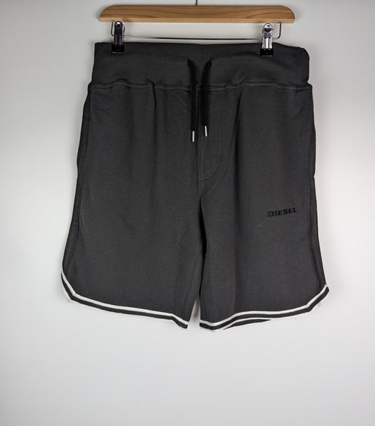 Diesel Mens Pan Stripe Shorts - Grey / Black