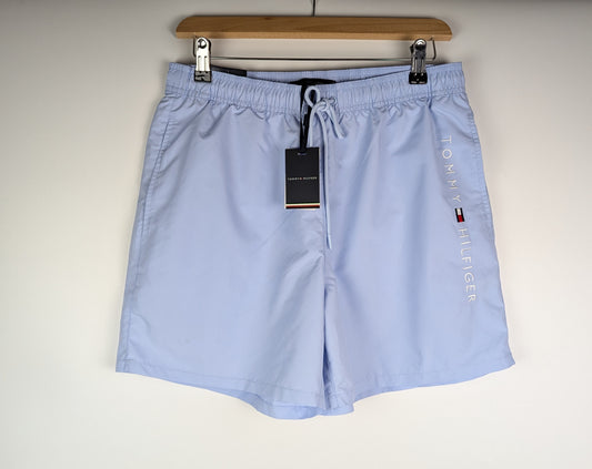 Tommy Hilfiger Drawstring Swim Shorts - Light Blue