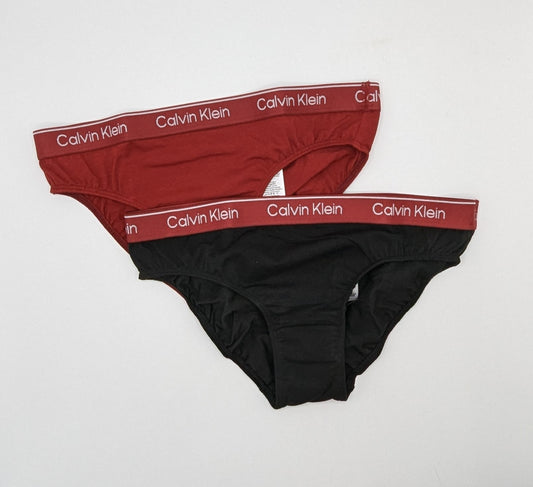 Calvin Klein Two Pack Hipster Bikini Briefs Junior - Girls  Black / Red