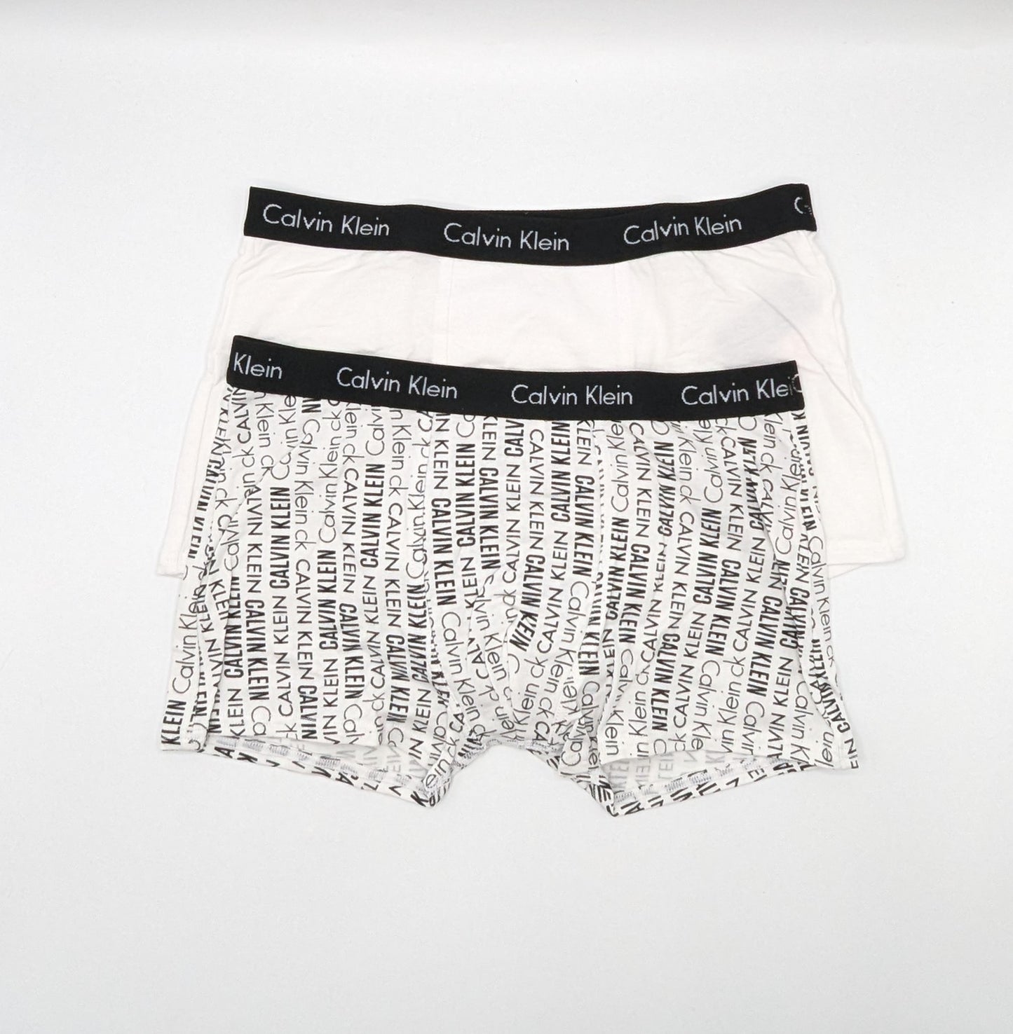 Calvin Klein 2 Pack AOP Boxer Shorts Boys Junior - Black / White