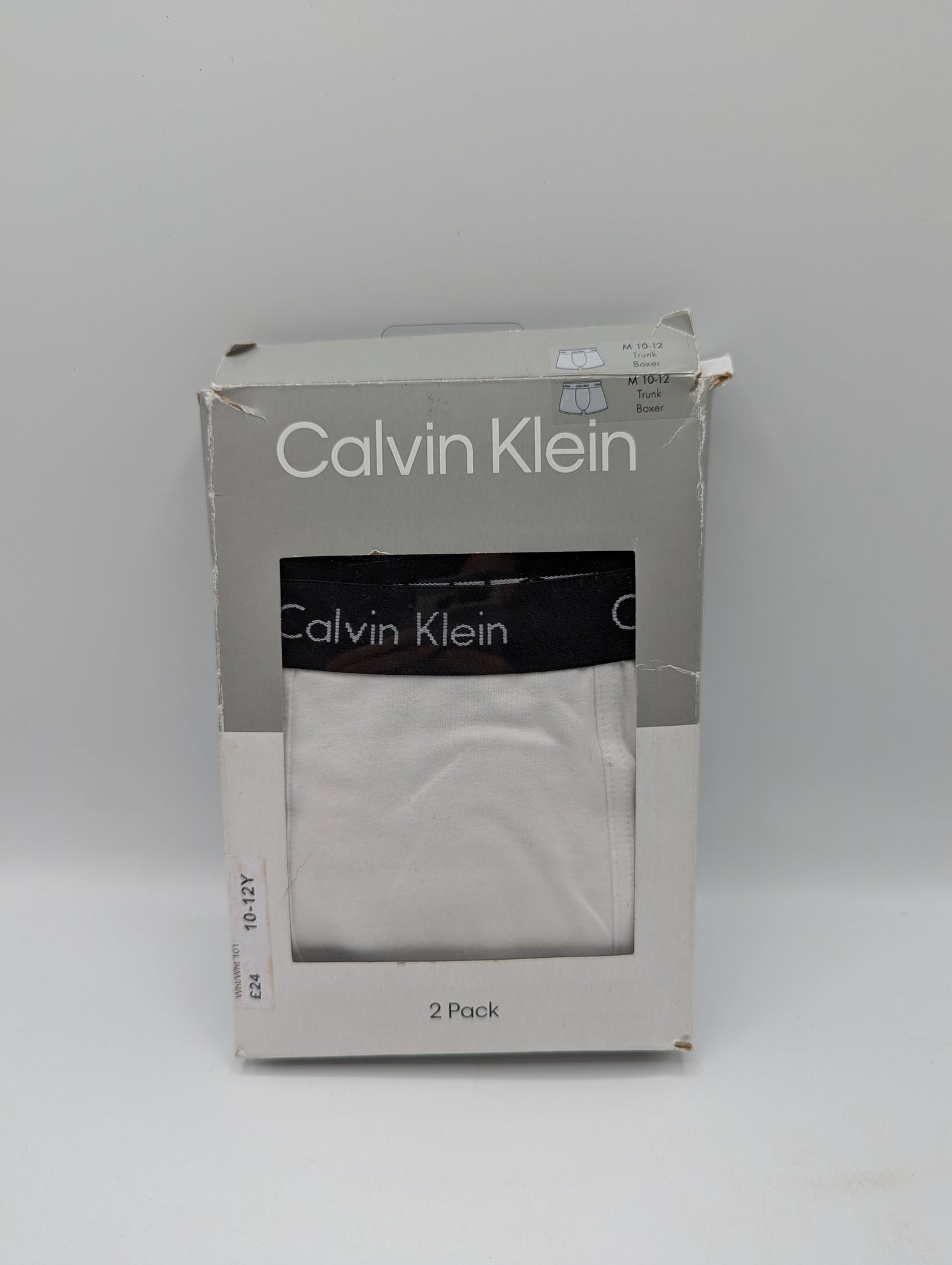 Calvin Klein 2 Pack AOP Boxer Shorts Boys Junior - Black / White