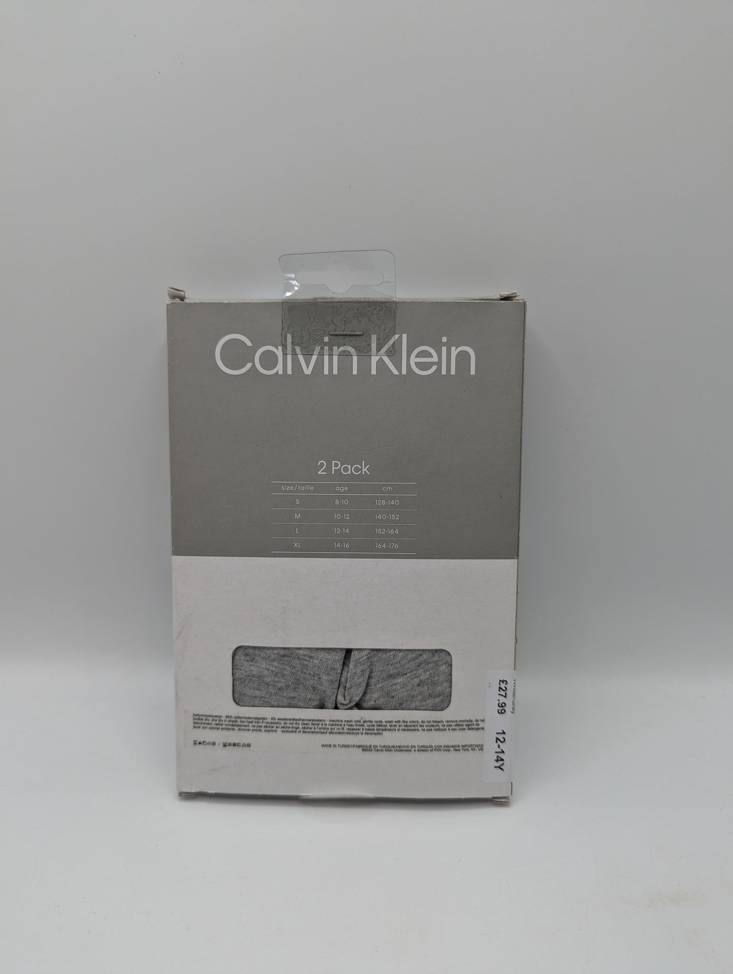 Calvin Klein 2 Pack Boxer Shorts Junior Boys - White / Grey