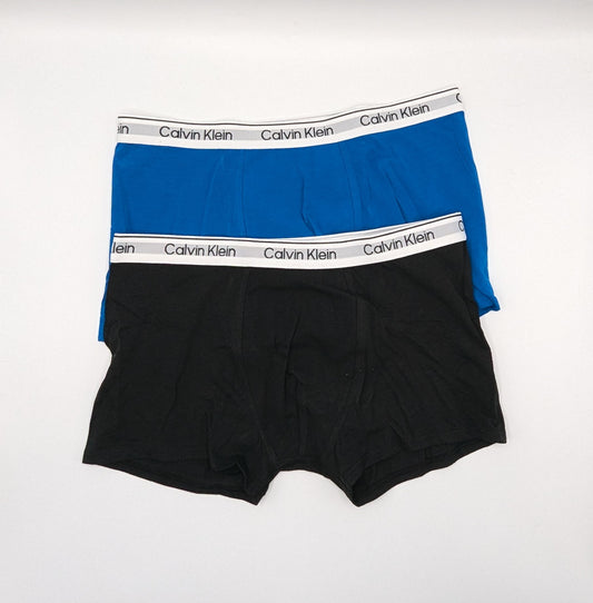 Calvin Klein 2 Pack Boxer Shorts Junior Boys - Black / Royal Blue