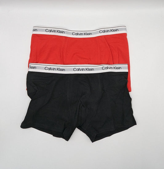 Calvin Klein 2 Pack Boxer Shorts Junior Boys - Black /Red