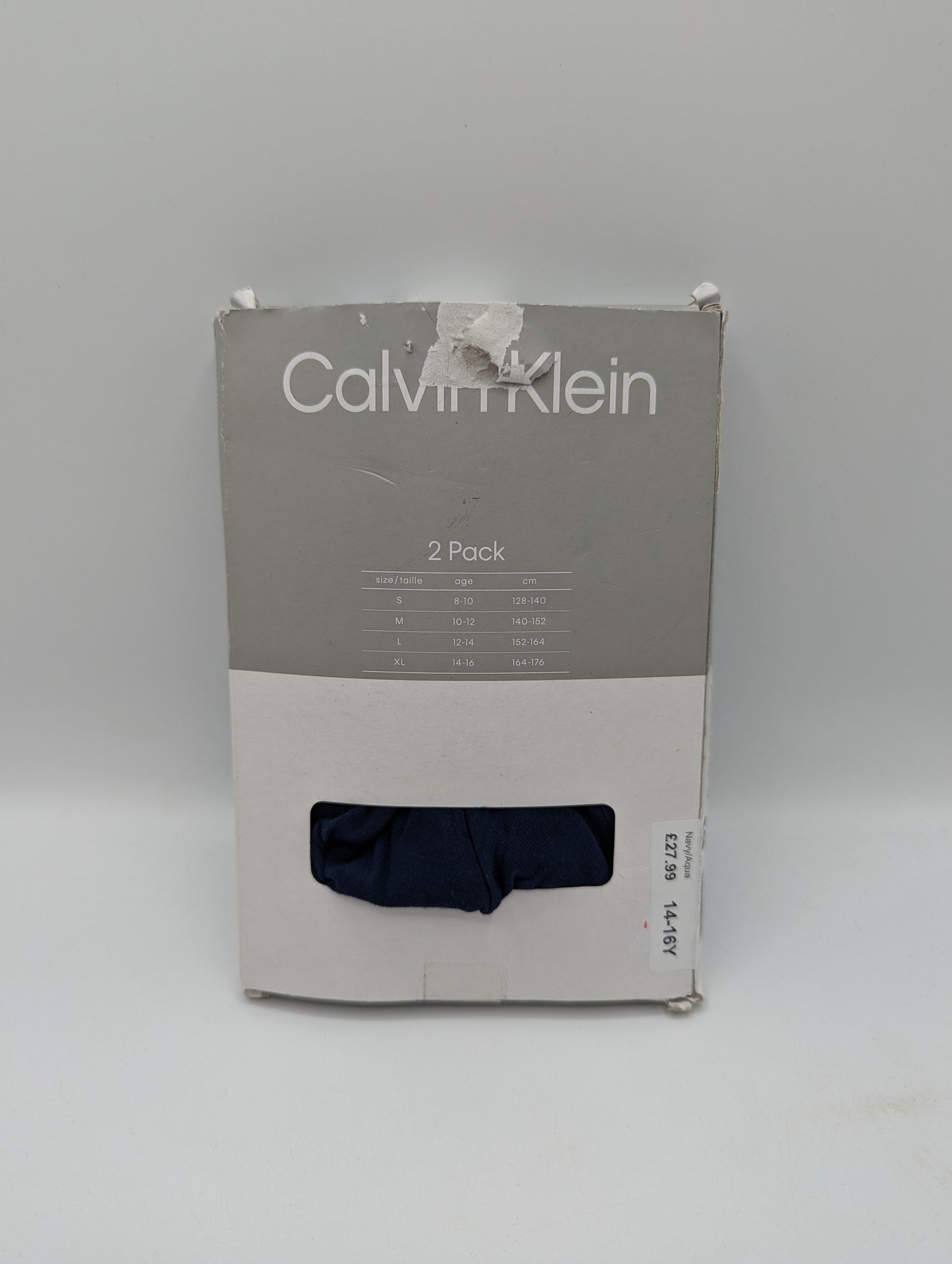 Calvin Klein 2 Pack Boxer Shorts Junior Boys - Light Blue / Navy