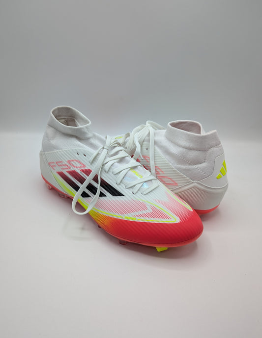 Adidas F50 League Firm Ground Football Boots - White / Red