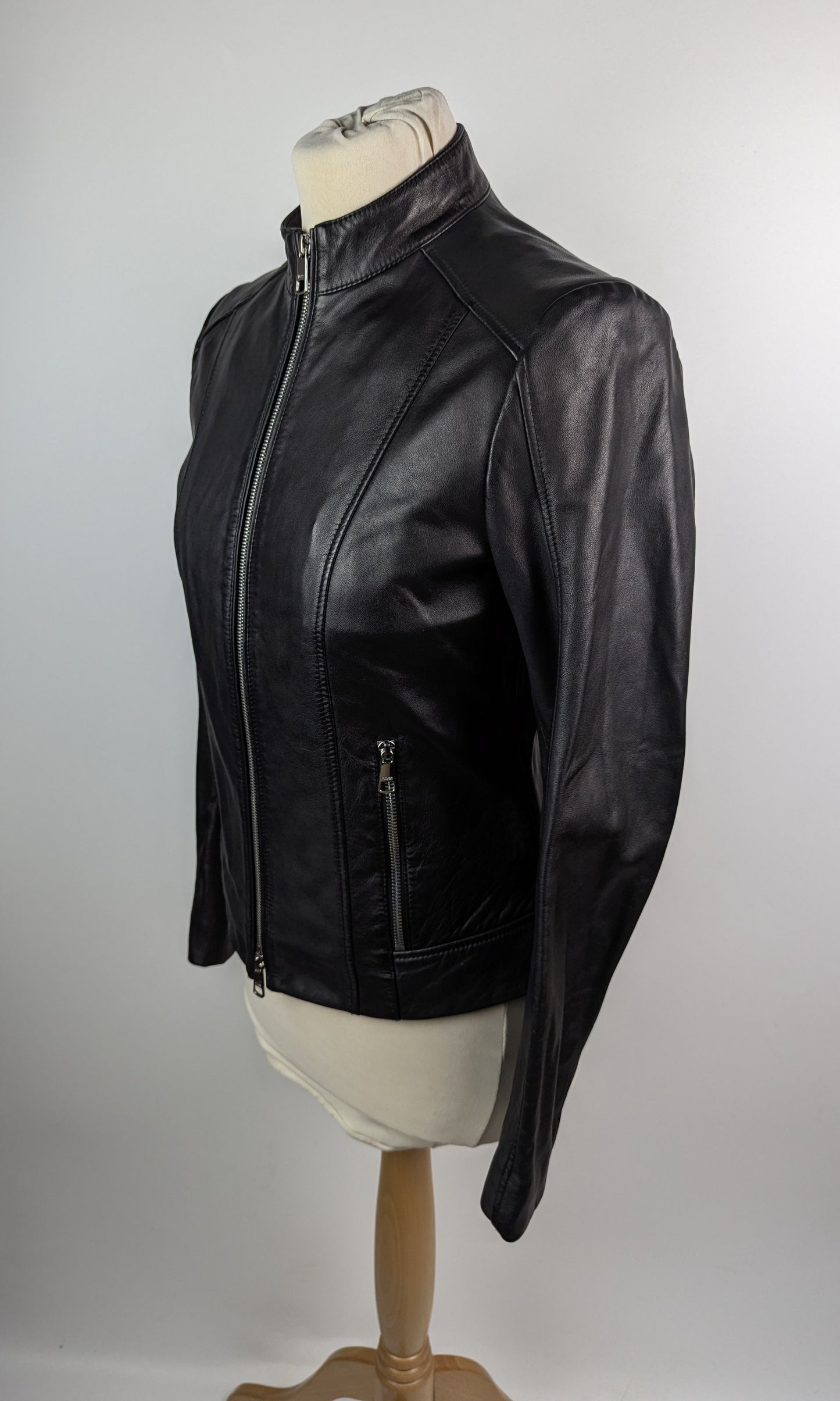 Boss C Sabella1 Womens Leather Jacket - Black