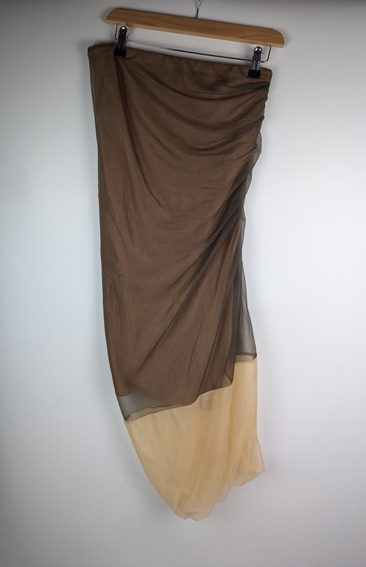 Boss Eiloosy Womens Tight Midi Skirt - Brown
